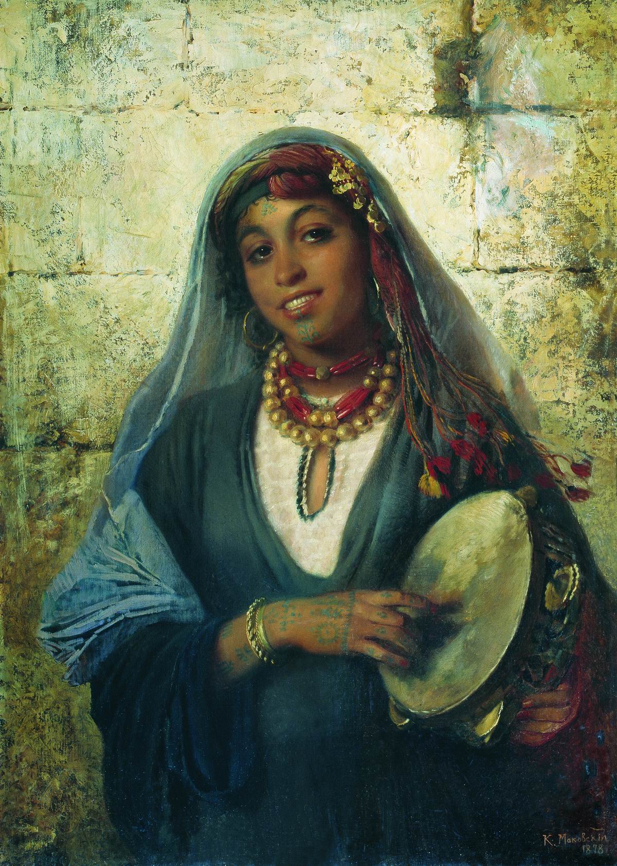Маковский К.. Восточная женщина (Цыганка). 1878