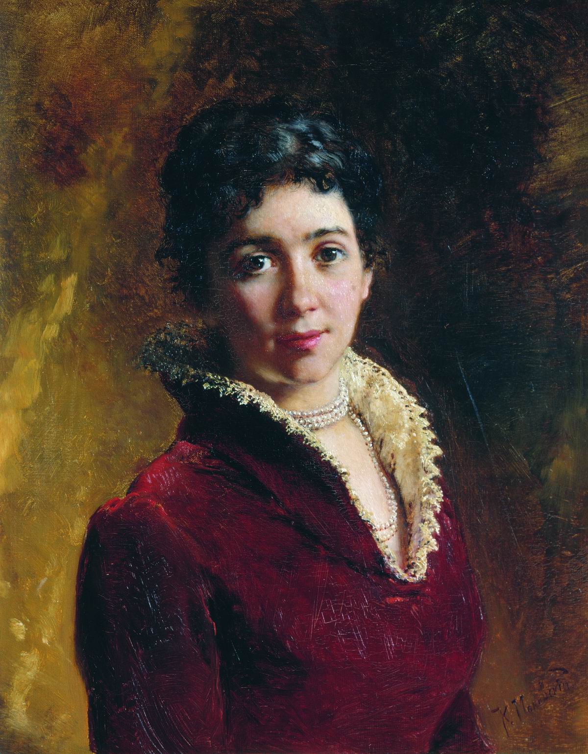 Маковский К.. Женский портрет. 1880-е
