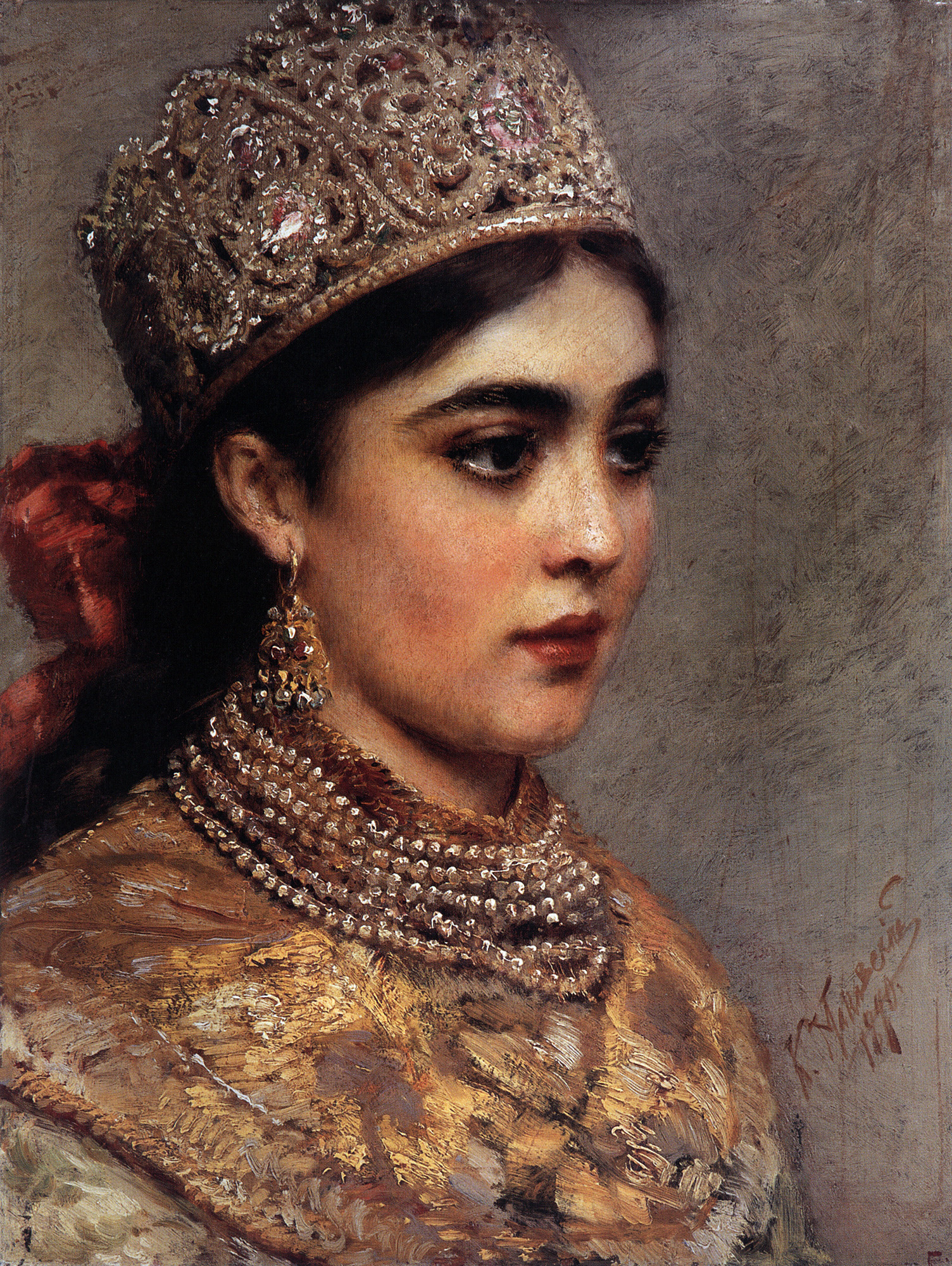 Маковский К.. Боярышня. 1890