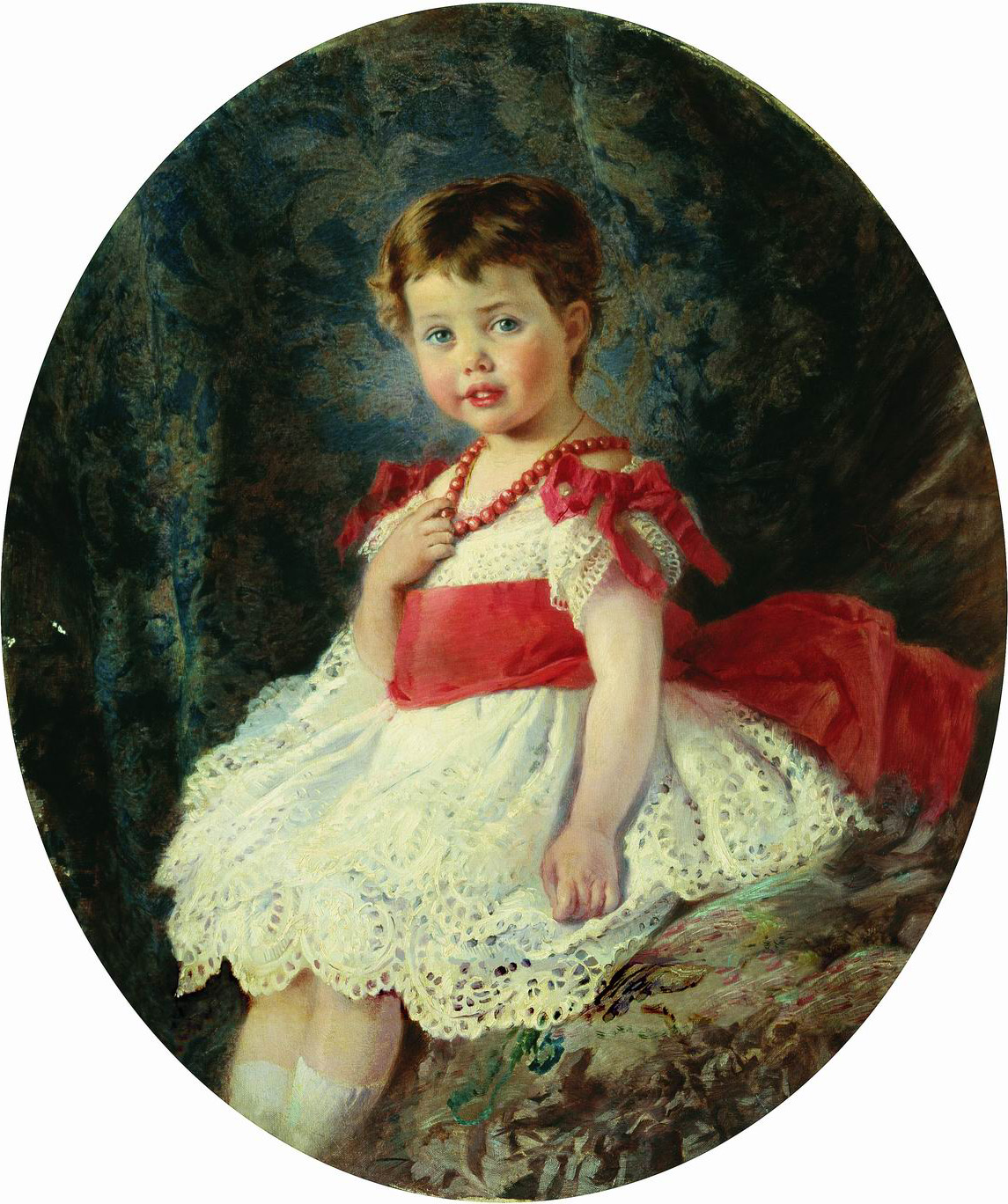 Маковский К.. Портрет девочки. 1877