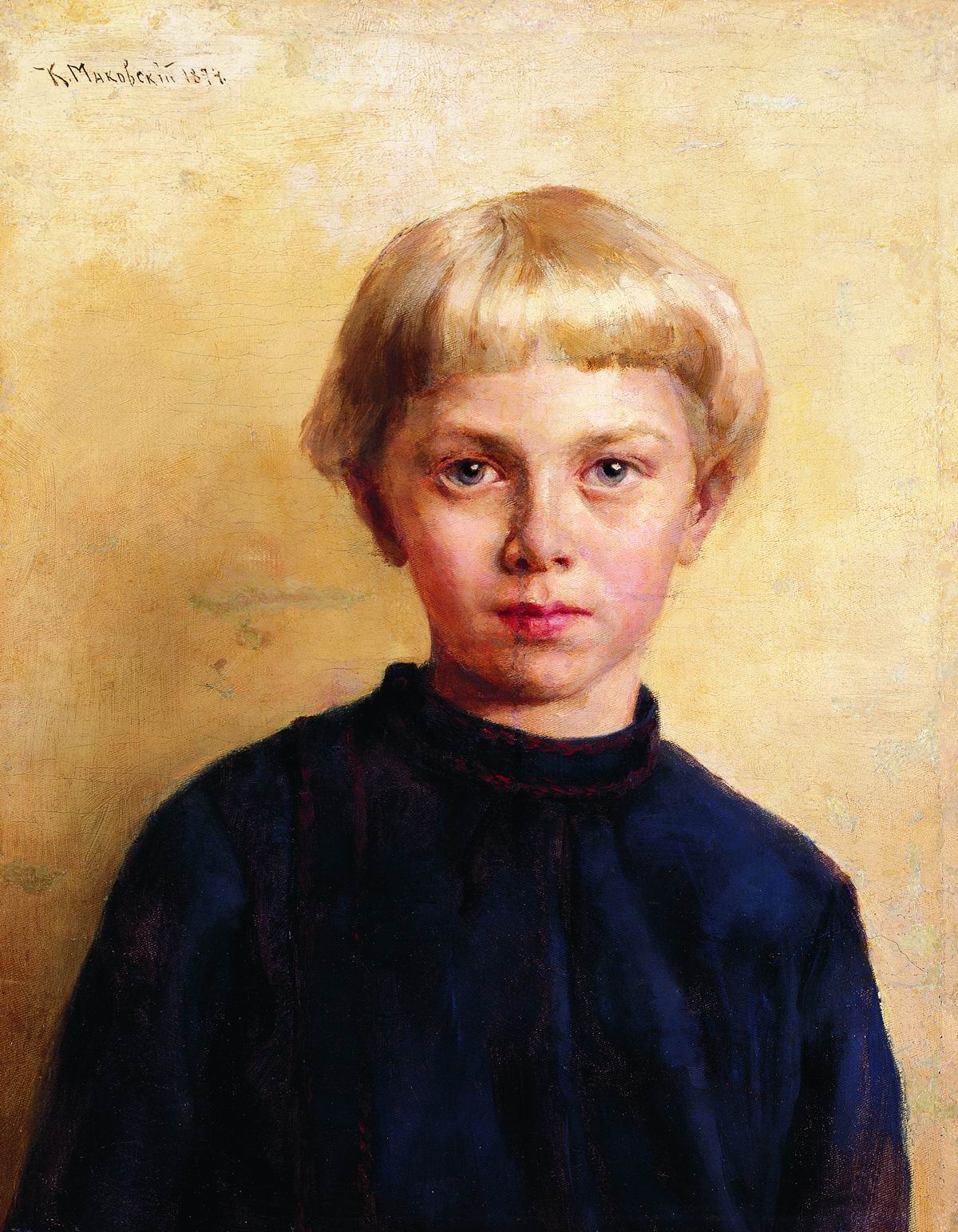 Маковский К.. Портрет мальчика. 1874