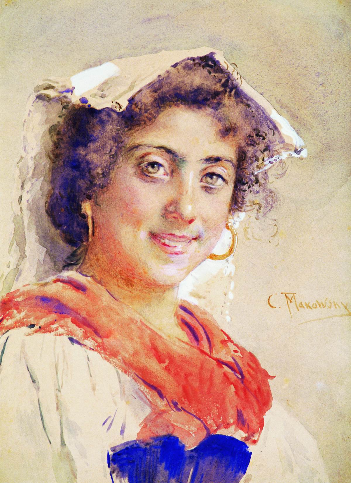 Маковский К.. Итальянка. 1890-е