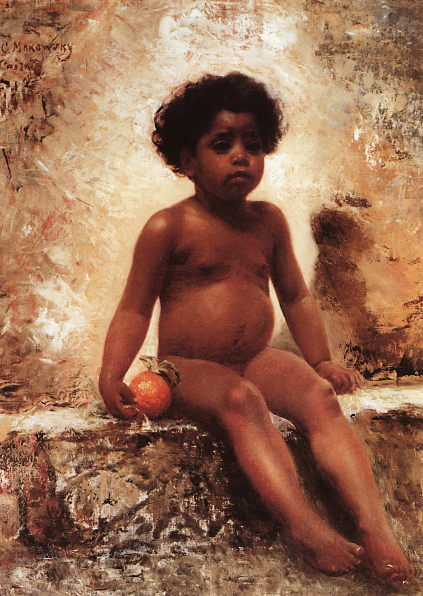 Маковский К.. Арабский мальчик с апельсином. 1870-е