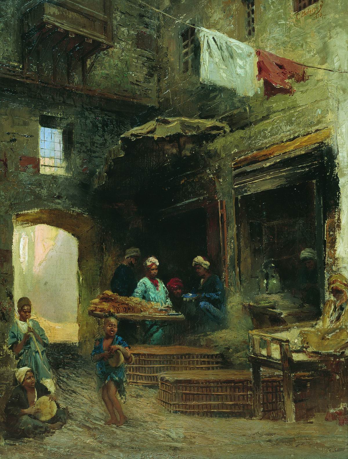 Маковский К.. Каирский двор. 1873