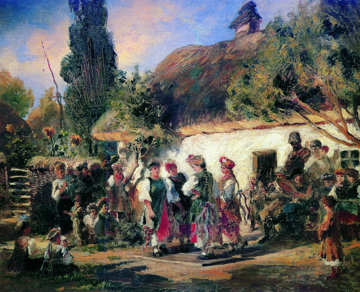 Маковский К.. Праздник на Украине. Конец 1870-х - начало 1880-х