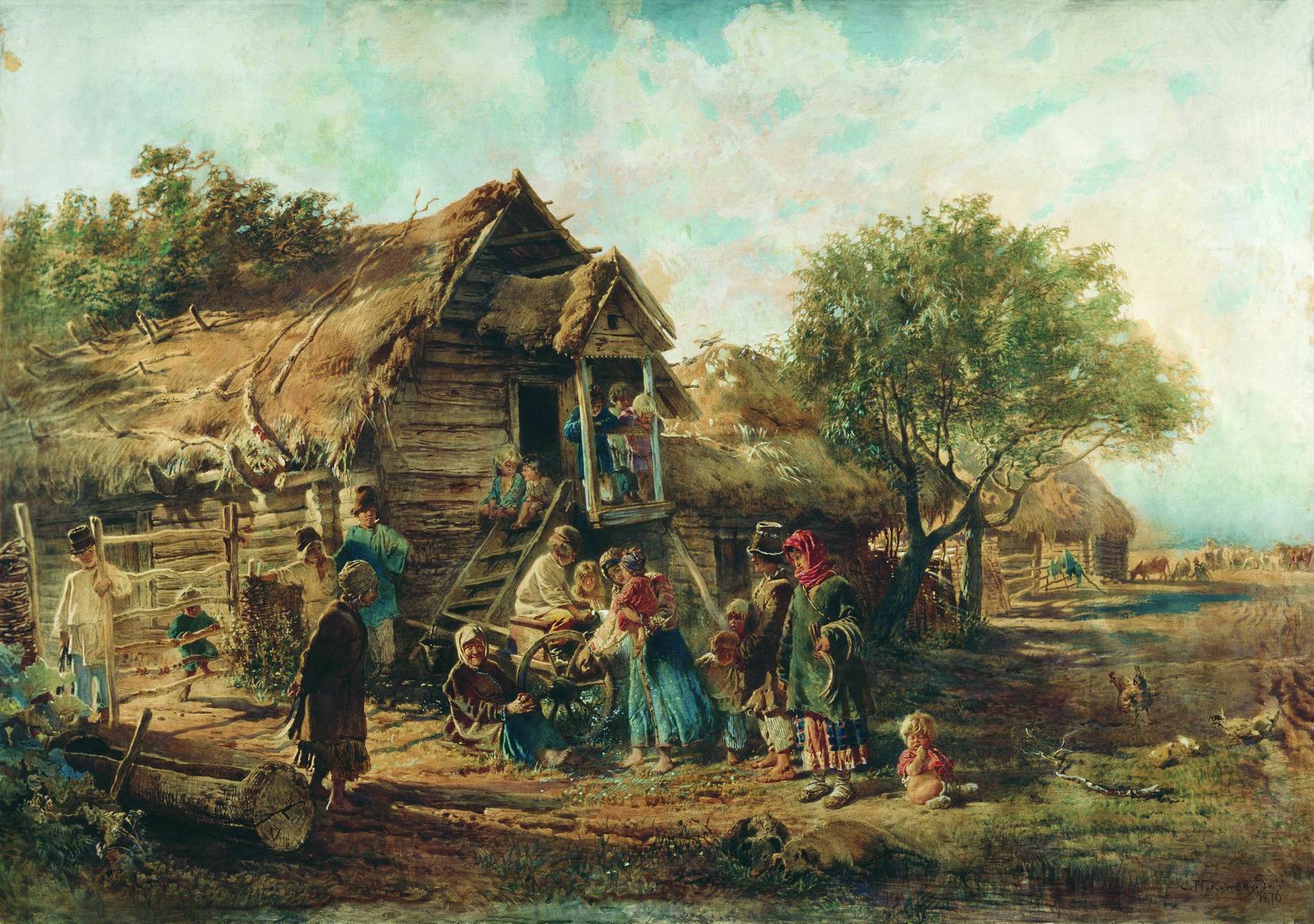 Маковский К.. После базара (Деревенская сцена). 1876