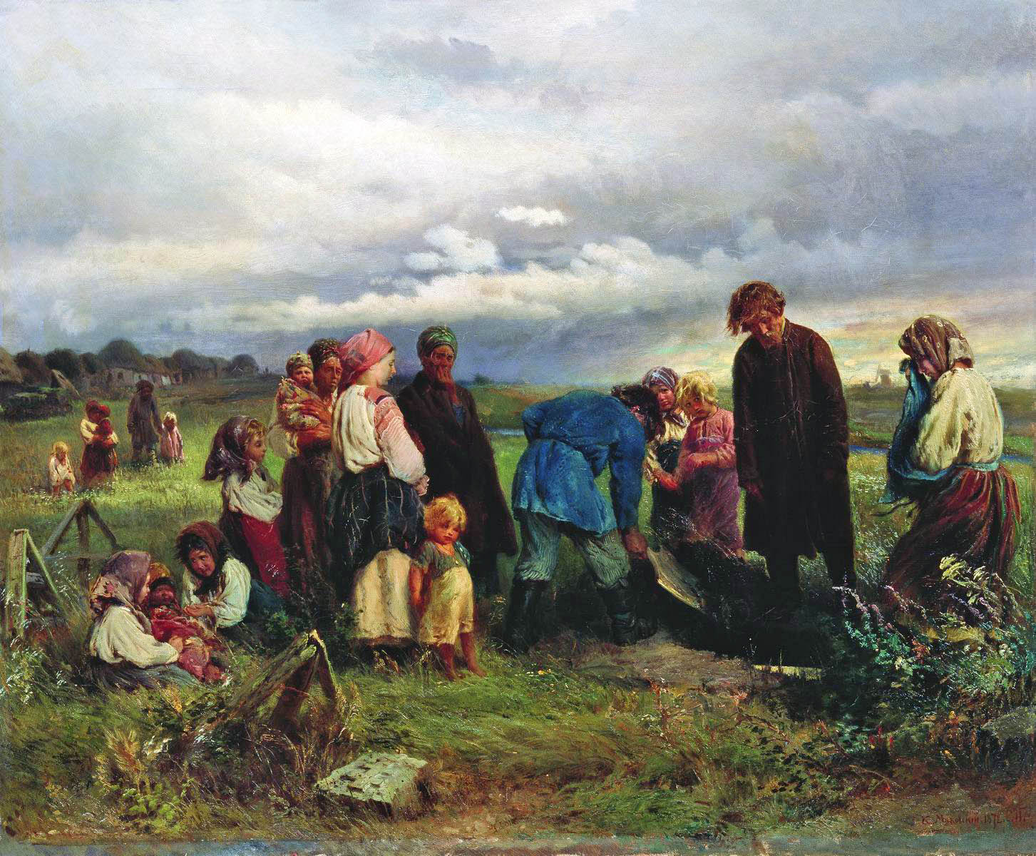 Маковский К.. Похороны ребенка. 1872