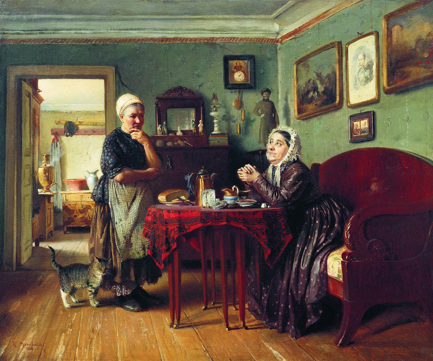 Маковский К.. Разговоры по хозяйству. 1868
