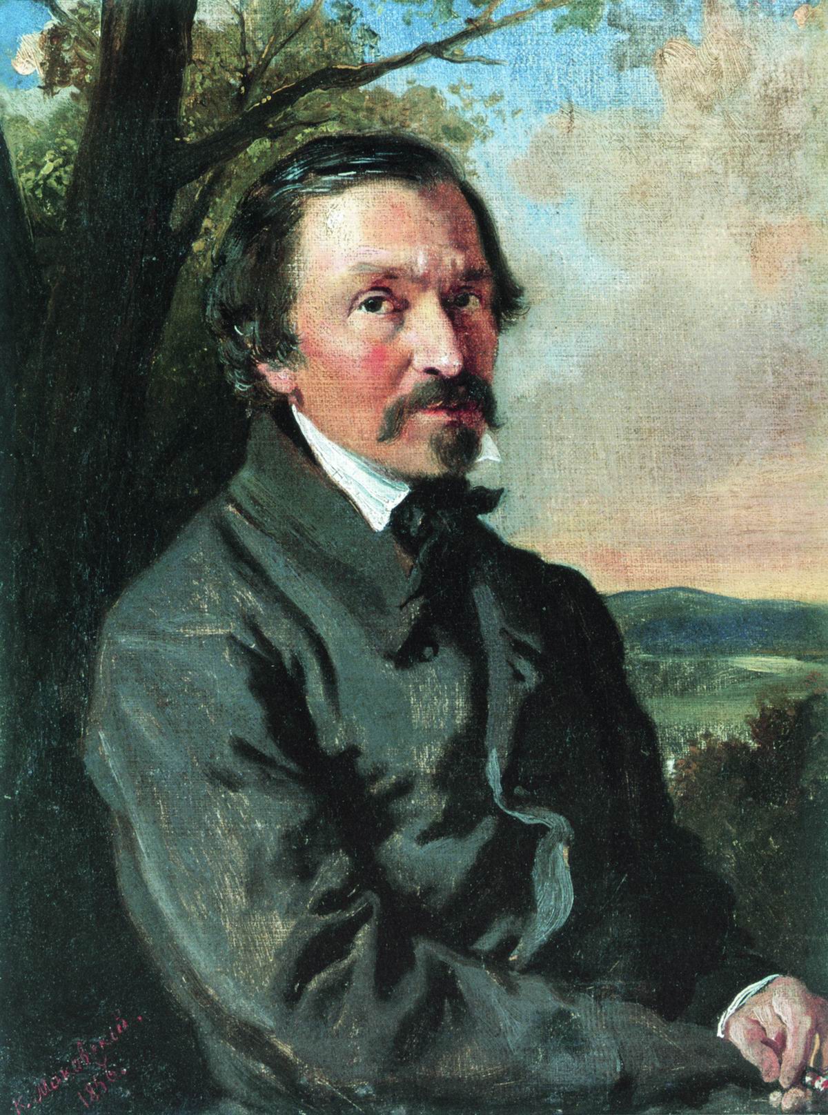 Маковский К.. Портрет Н.А.Некрасова. 1856