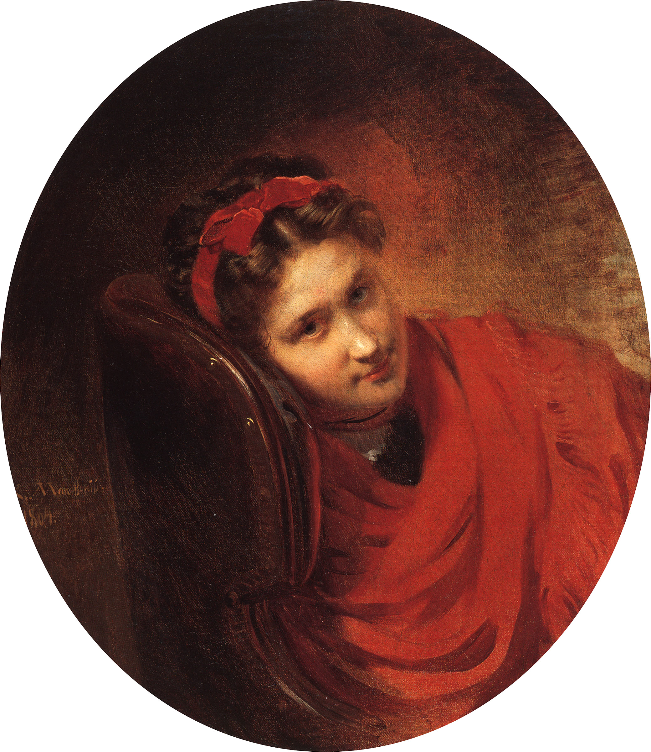 Маковский К.. Портрет О.С.Маковской, жены В.Е.Маковского, брата художника. 1864