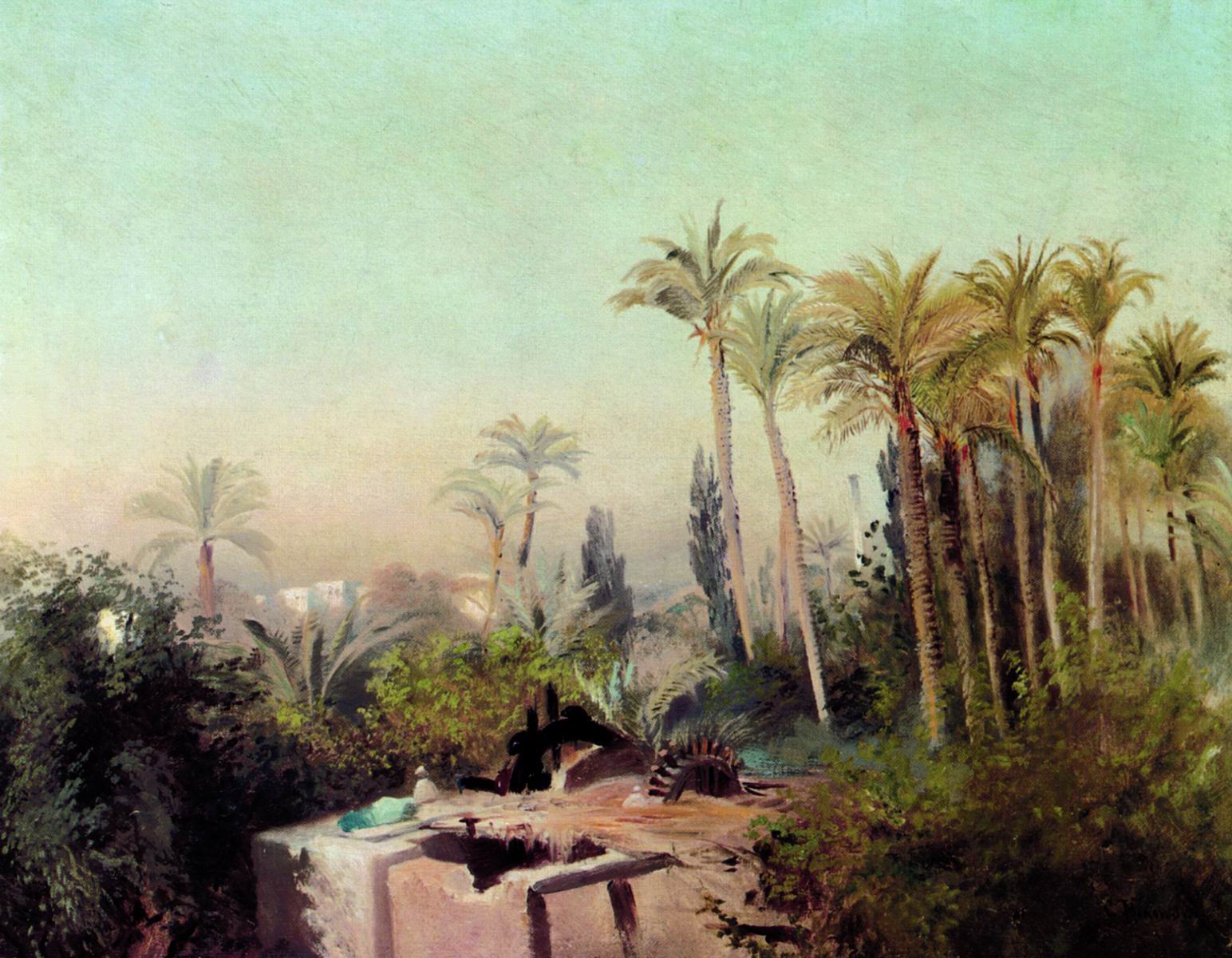 Маковский К.. Оросительная система в Египте. 1870-е