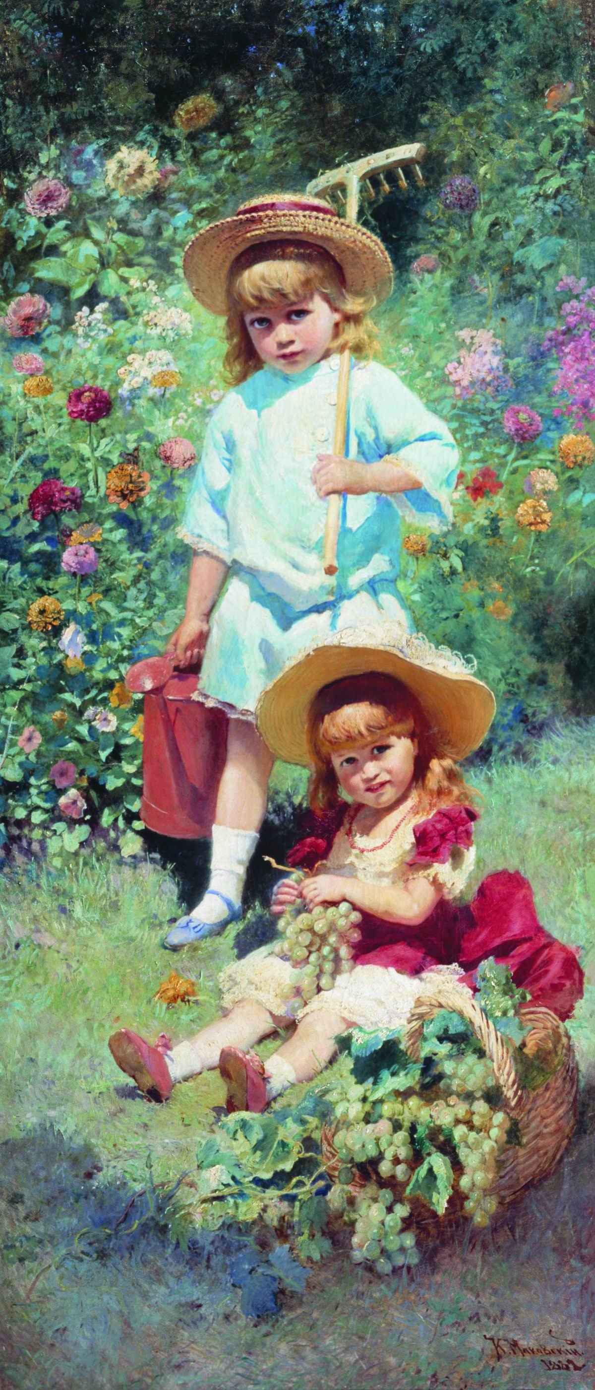 Маковский К.. Портрет детей художника. 1882