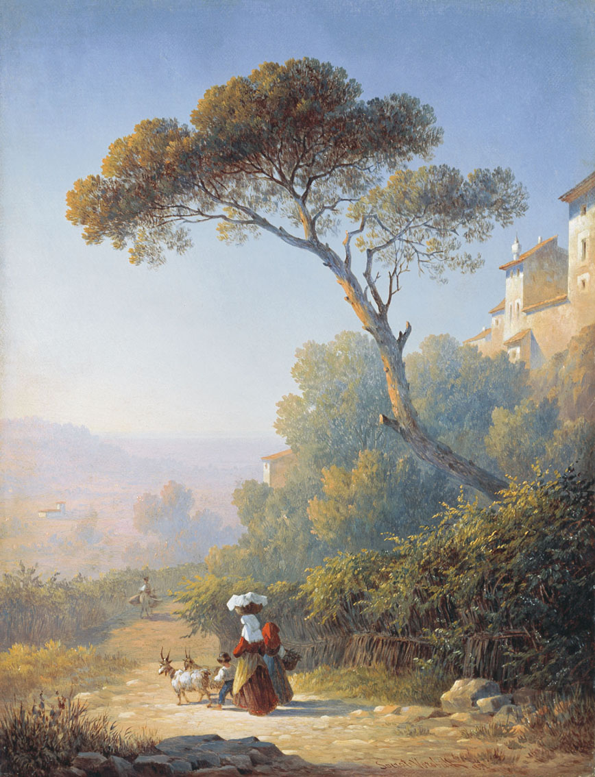 Воробьев С.. Итальянский вид с пинией. 1852