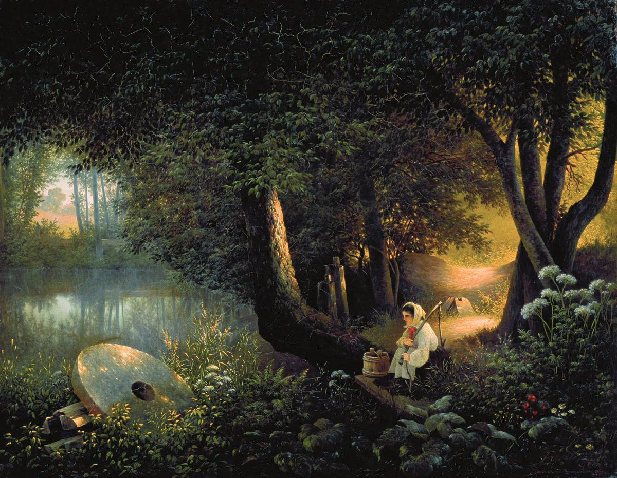 Воробьев С.. У старой мельницы. 1858