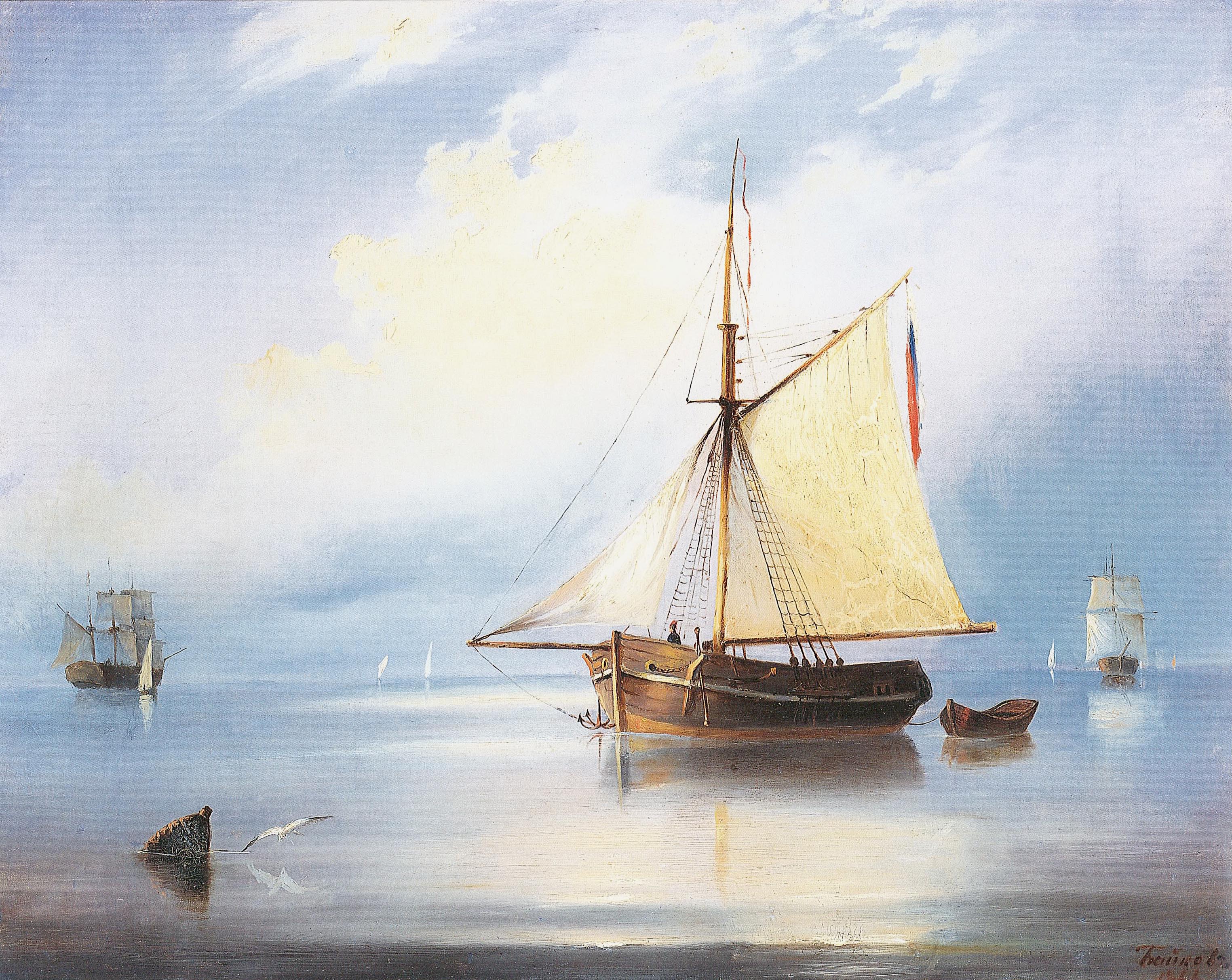 Байков. Морской пейзаж . 1866