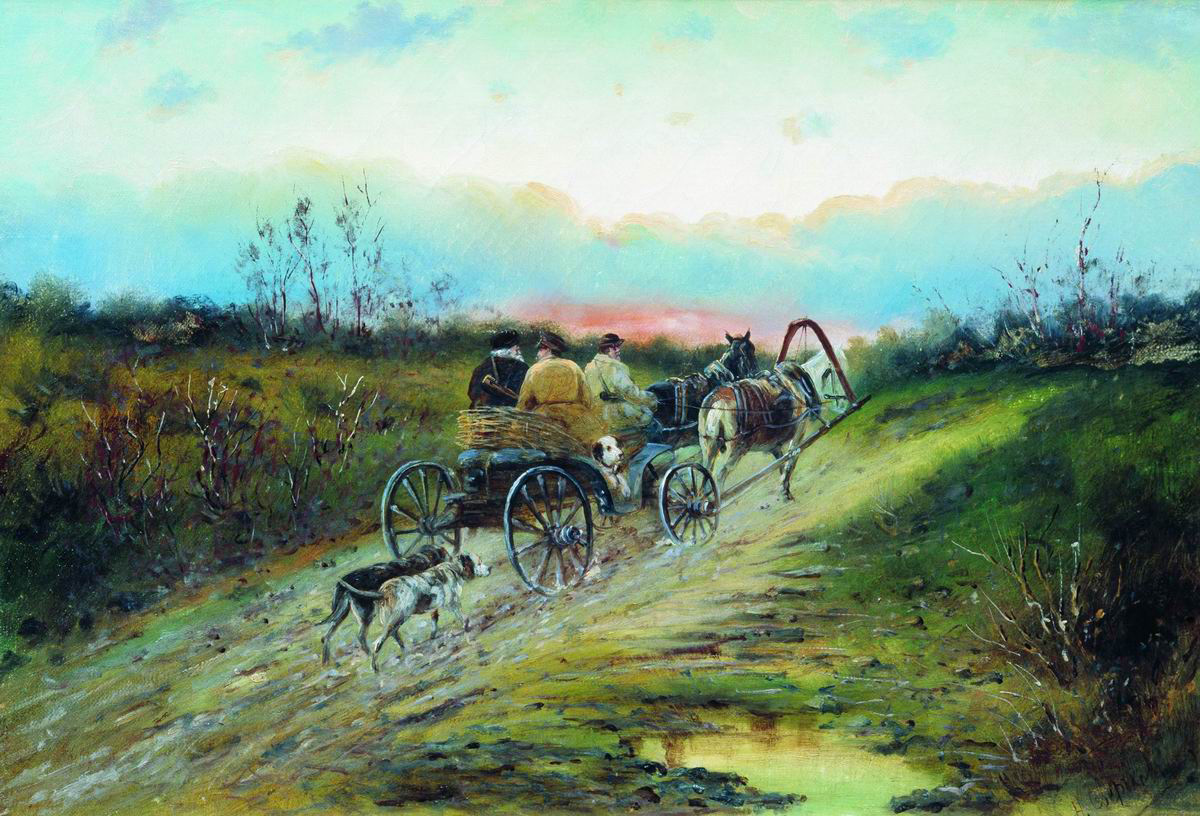 Сверчков Н.. С охоты. 1860