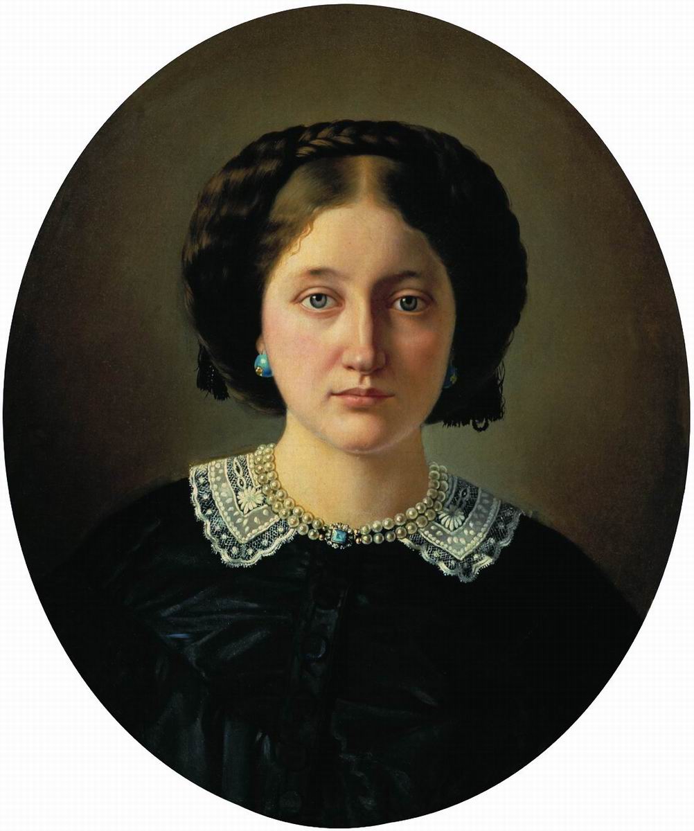 Зарянко. Портрет Варвары Александровны Иордан, урожденной Пущиной. Не ранее 1855