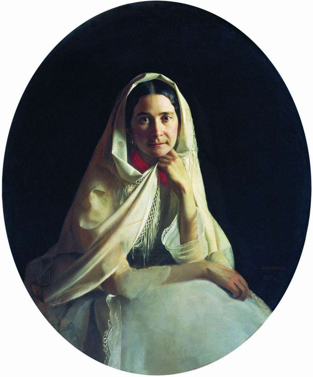 Зарянко. Портрет неизвестной (второй жены Ф.П.Толстого, А.И.Толстой, урожденной Ивановой). 1851