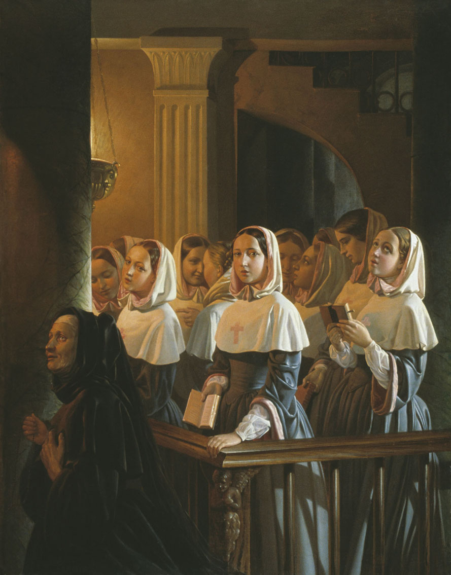 Зацепин. Монастырки на клиросе. 1852