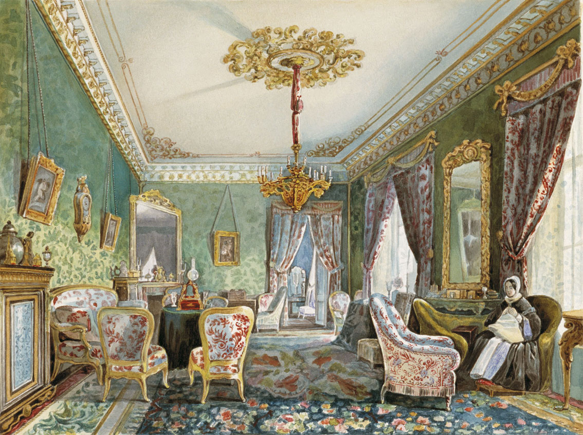 Тихобразов. Интерьер в Петербурге. 1844