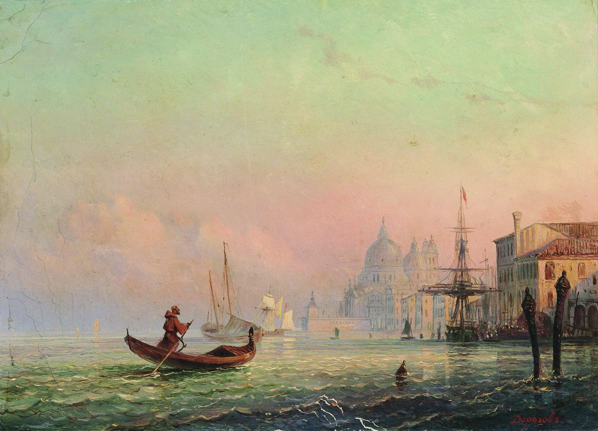 Дорогов. Вид приморского города. Венеция. 1847