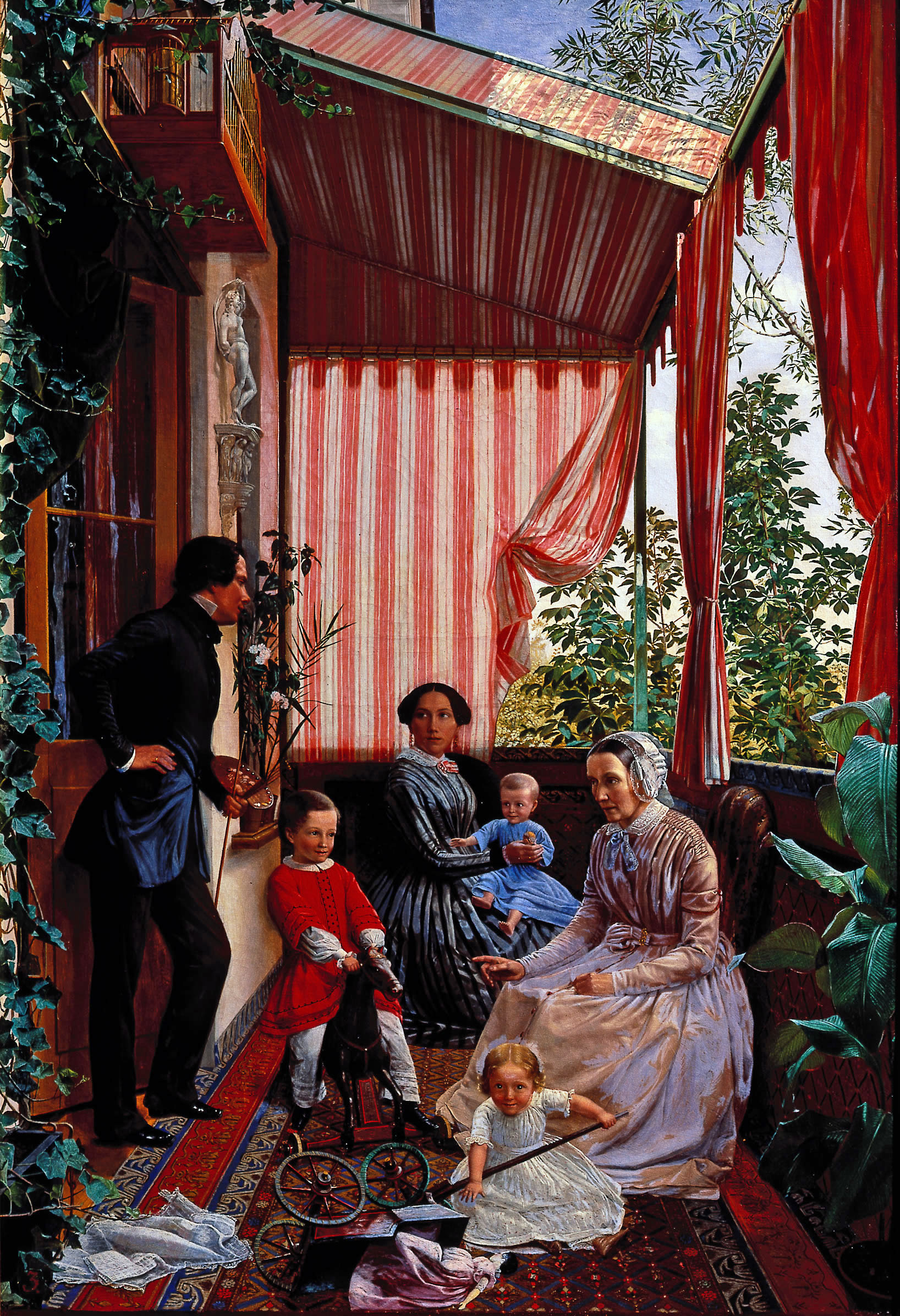 Славянский. Семейная картина (На балконе). 1851