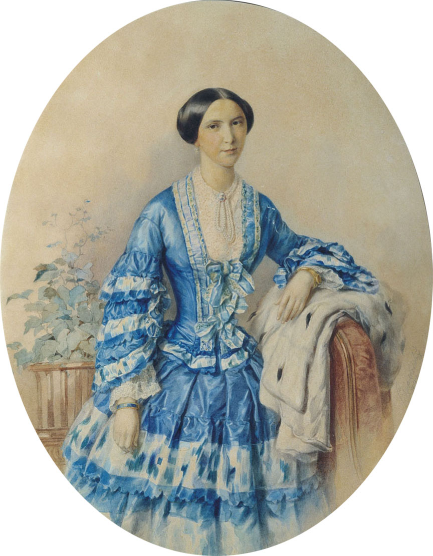 Стрелковский. Портрет неизвестной в голубом платье