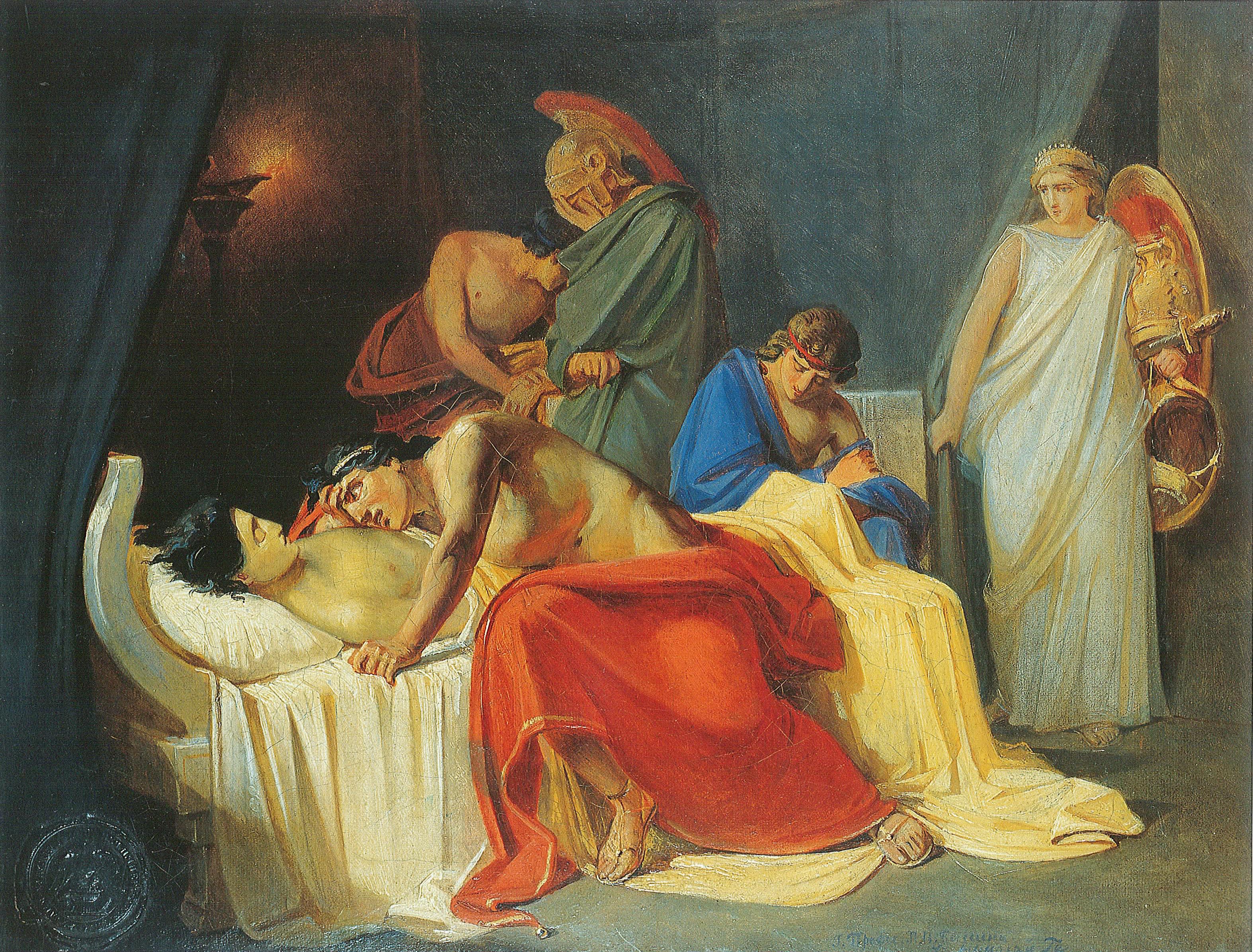Ге Н.Н.. Ахиллес оплакивает Патрокла . 1855