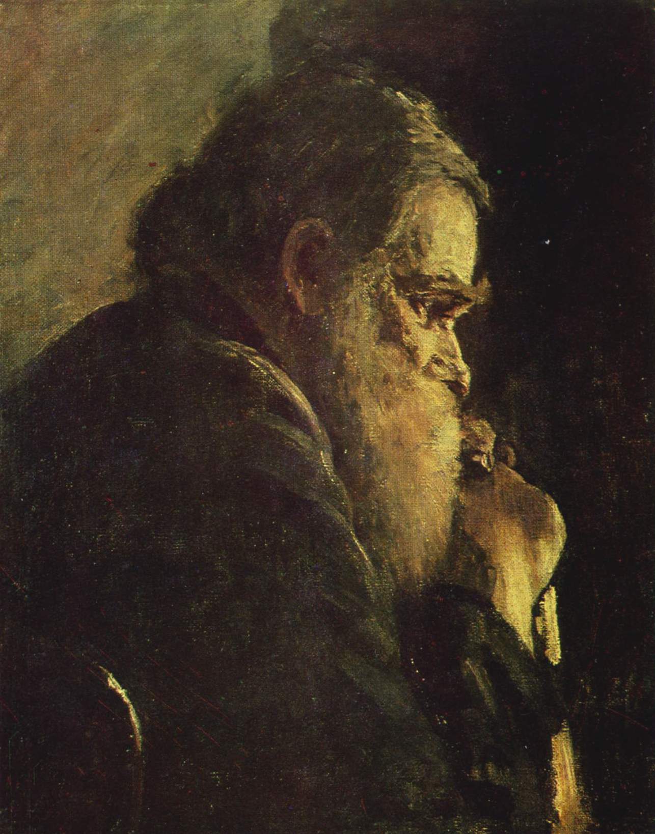 Ге Н.Н.. Старик с посохом. Около 1877