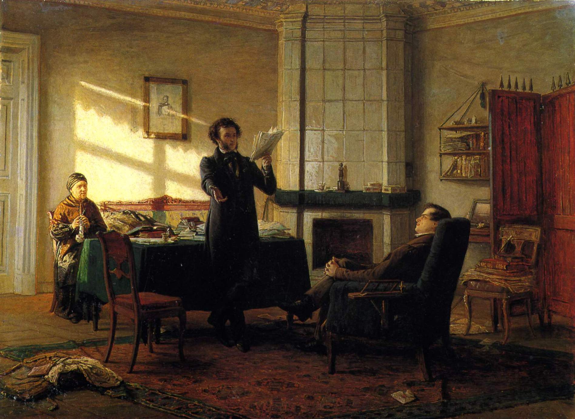 Ге Н.Н.. Александр Сергеевич Пушкин в селе Михайловском. 1875