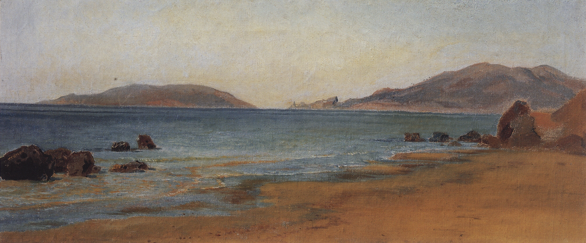 Ге Н.Н.. Залив Специя  в Сан-Теренцо. Вид на Порто Венере. 1867