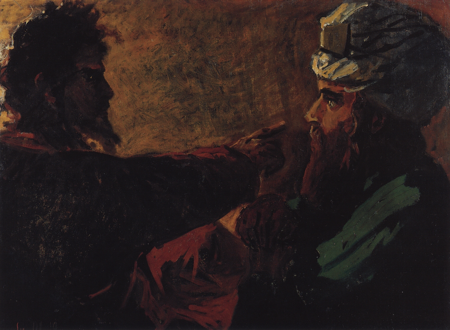 Ге Н.Н.. Христос и Никодим. 1889(?)