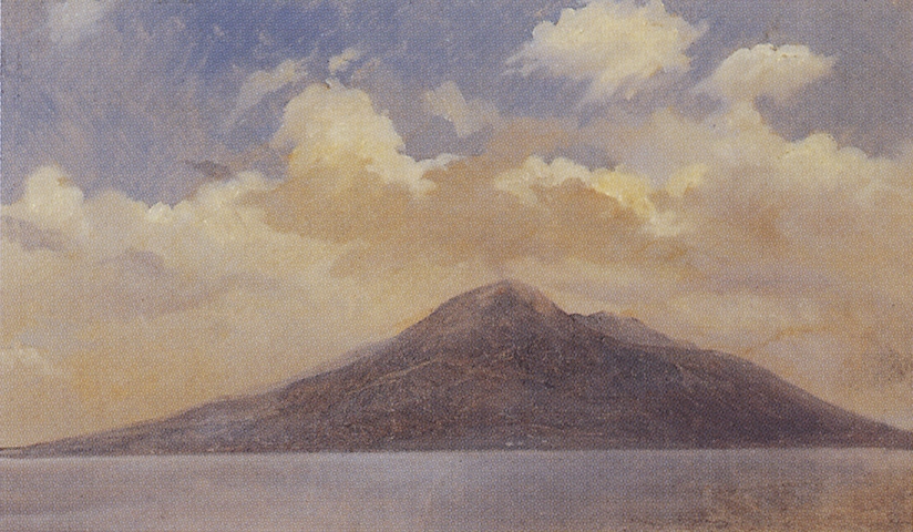 Ге Н.Н.. Вид на Везувий в Вико. 1858