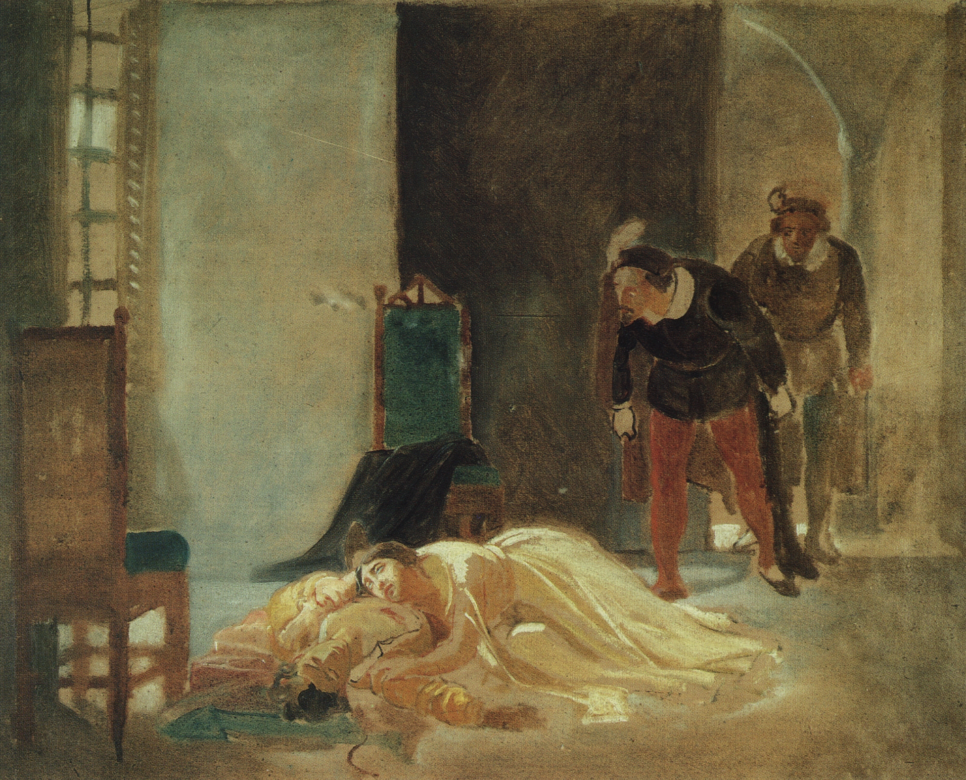 Ге Н.Н.. Смерть Имельды Ламбертацци. 1860