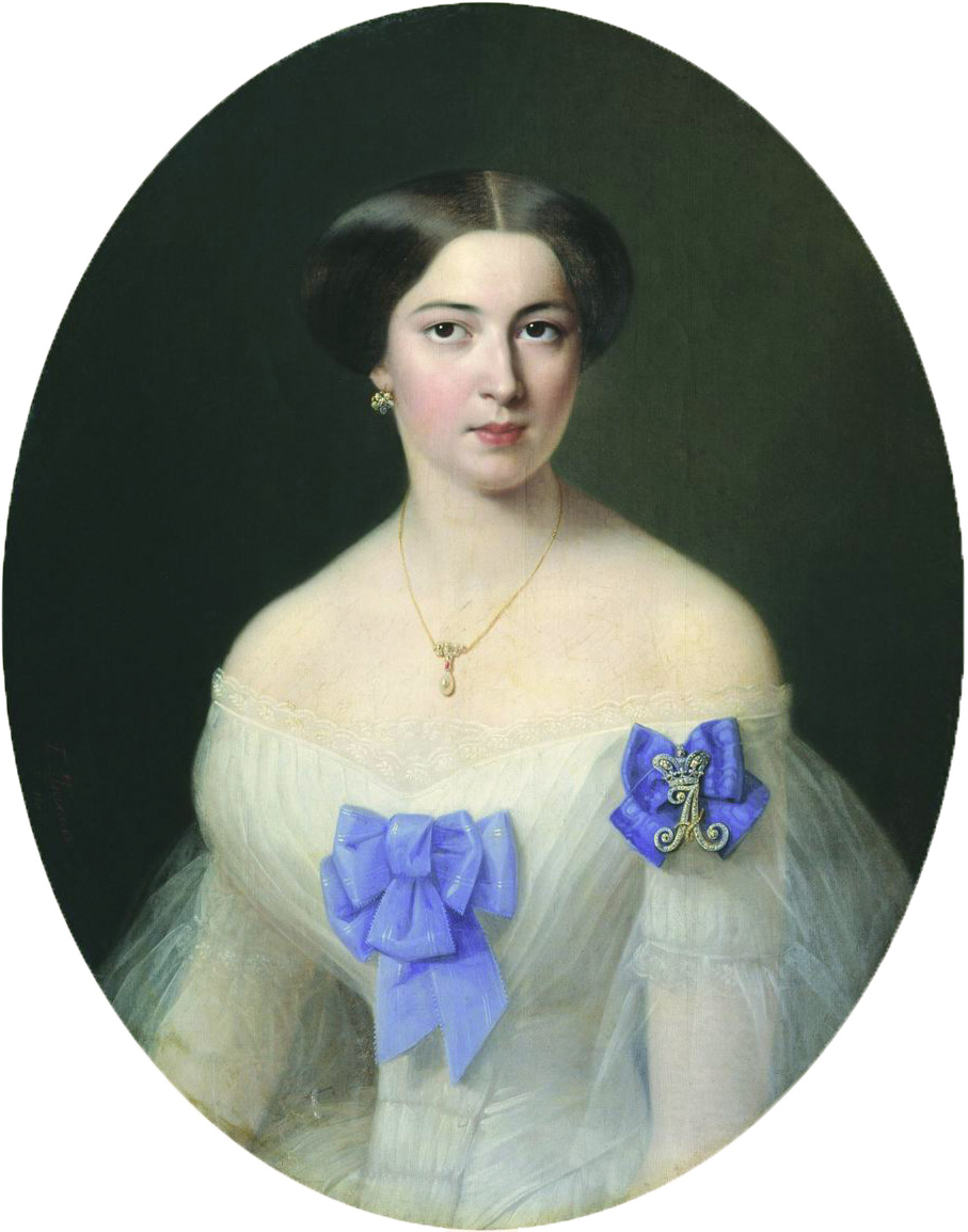 Яковлев Г.. Портрет фрейлины А.П.Александровой. 1855