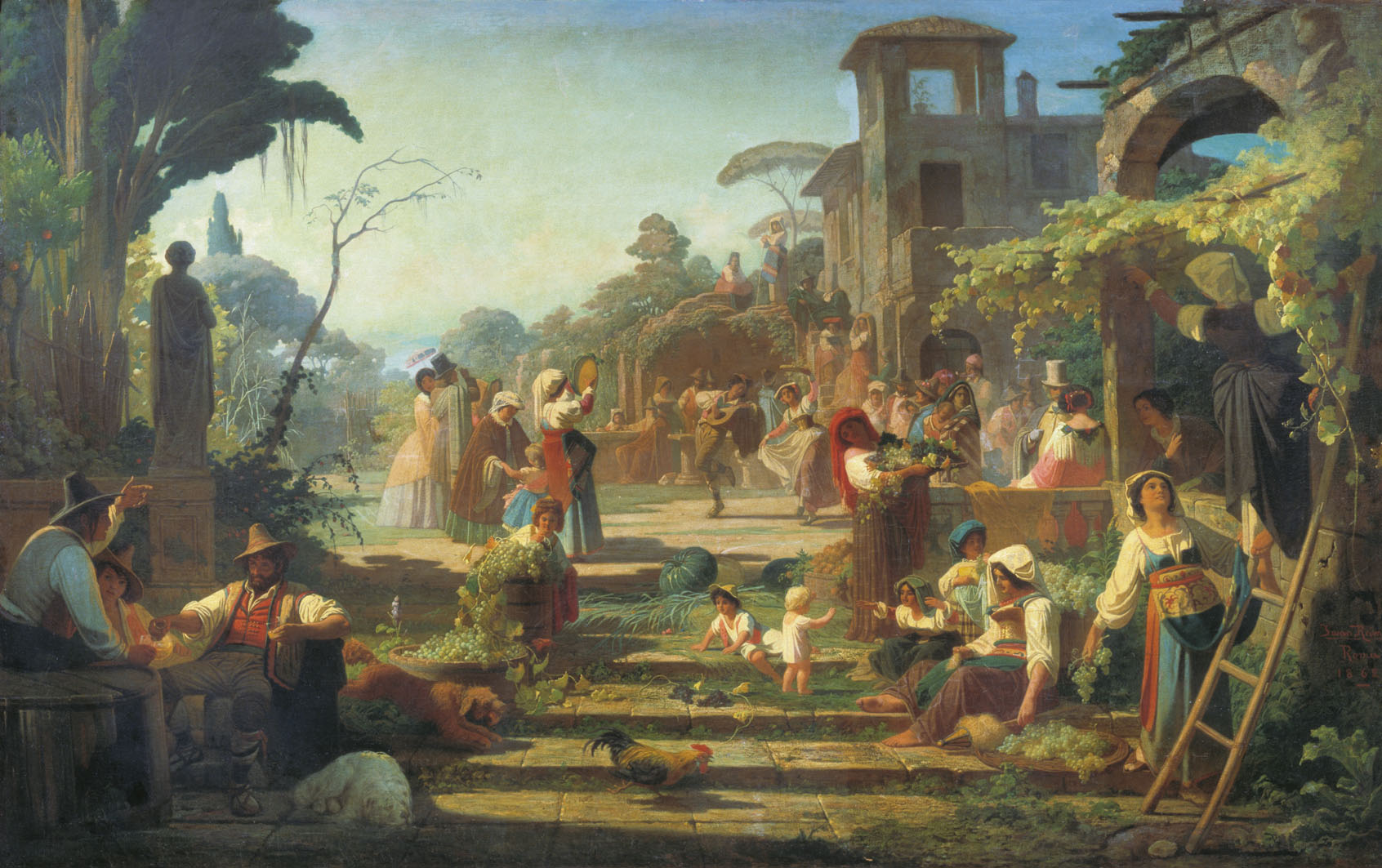 Реймерс. Сбор винограда в окрестностях Рима. 1862