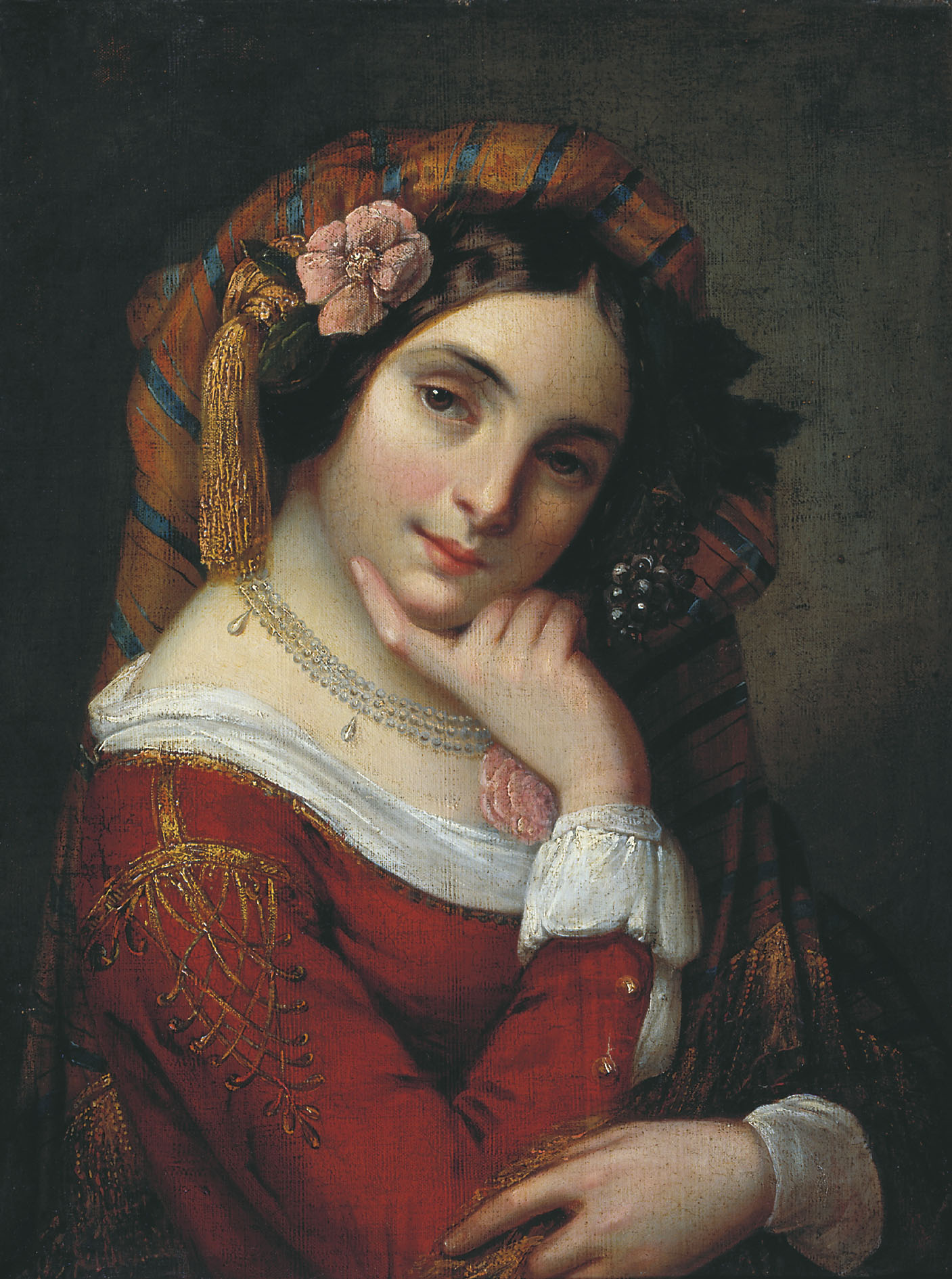 Тимашевский. Девушка в тюрбане. 1860-е