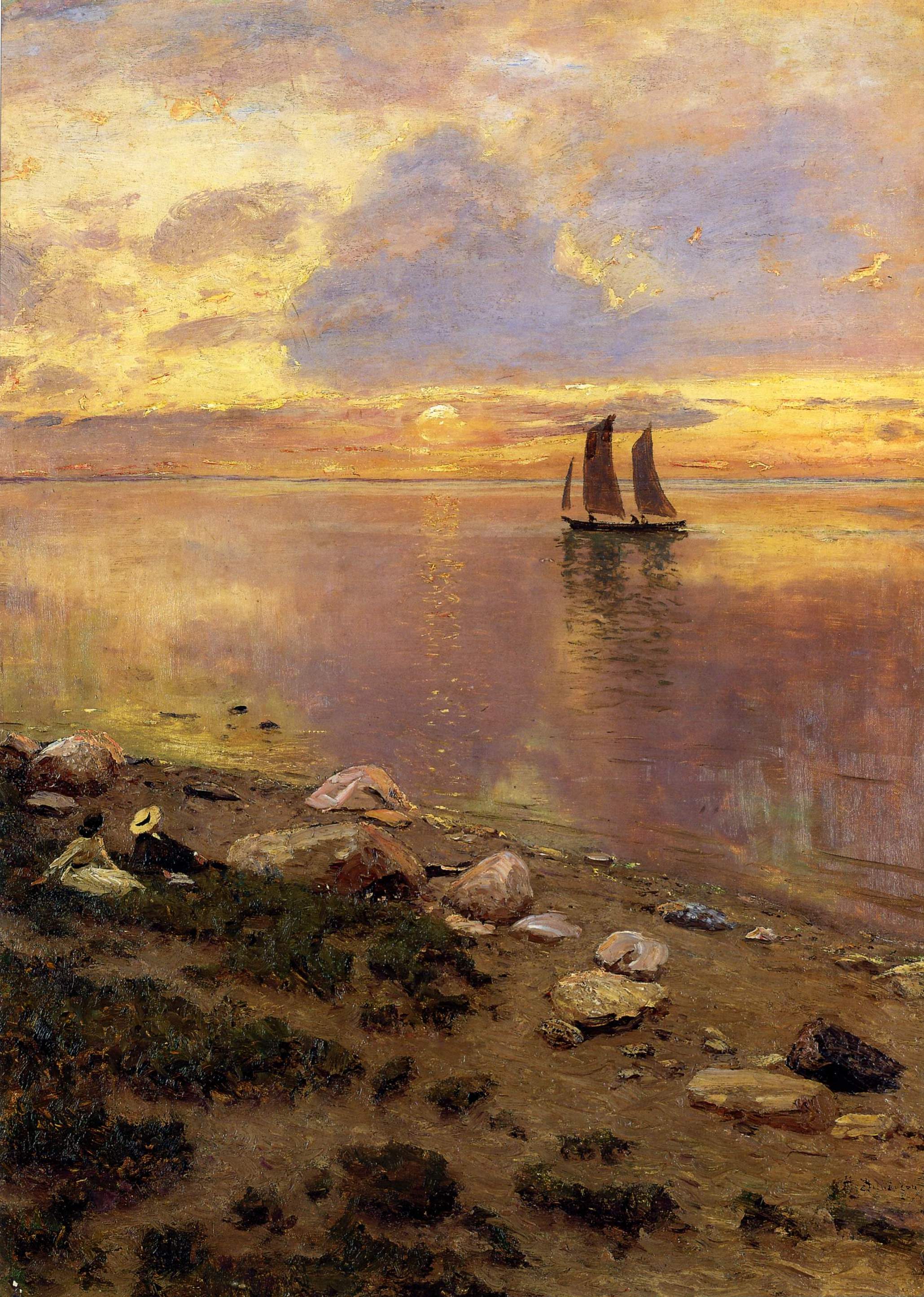 Дубовской. У моря. Закат . 1907