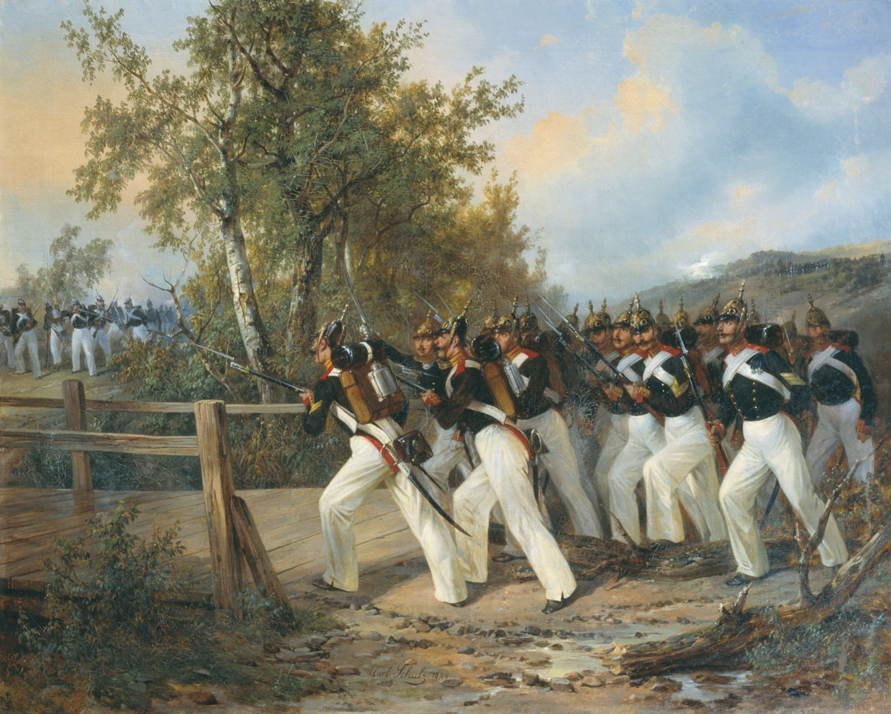 Шульц К.. Сцена из солдатской жизни. 1849