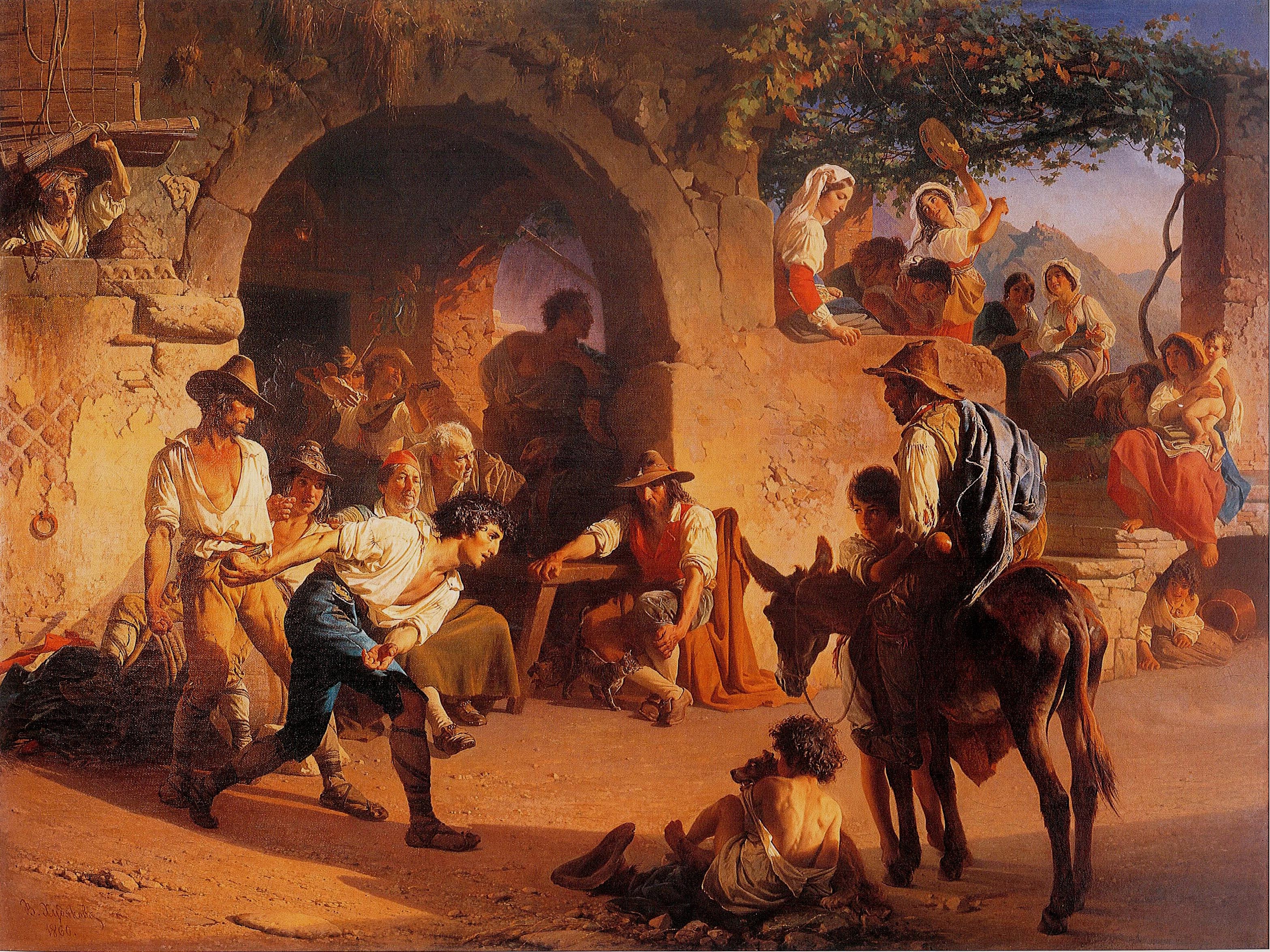 Худяков. Игра в шары . 1860 