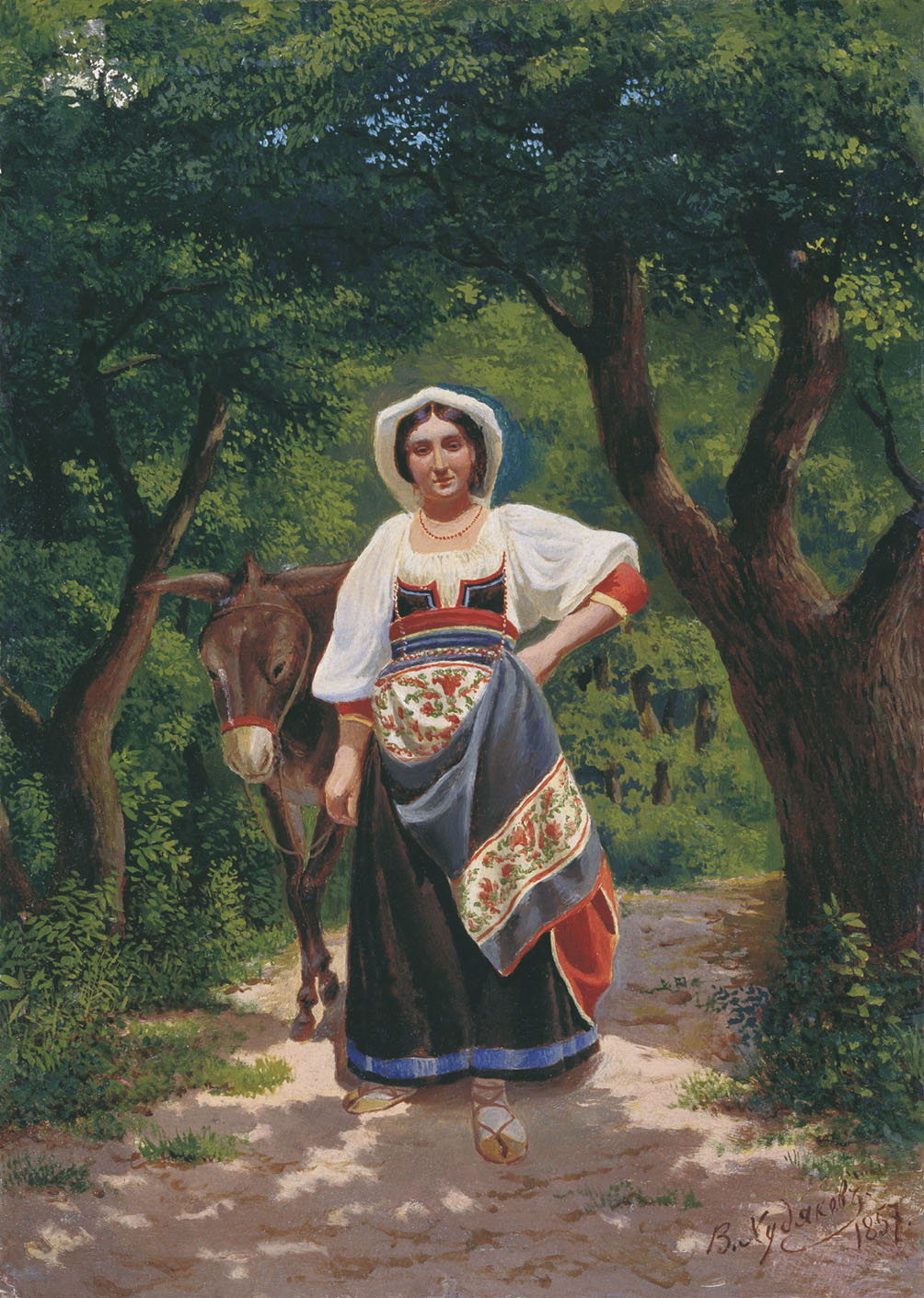 Худяков. Итальянка. 1857