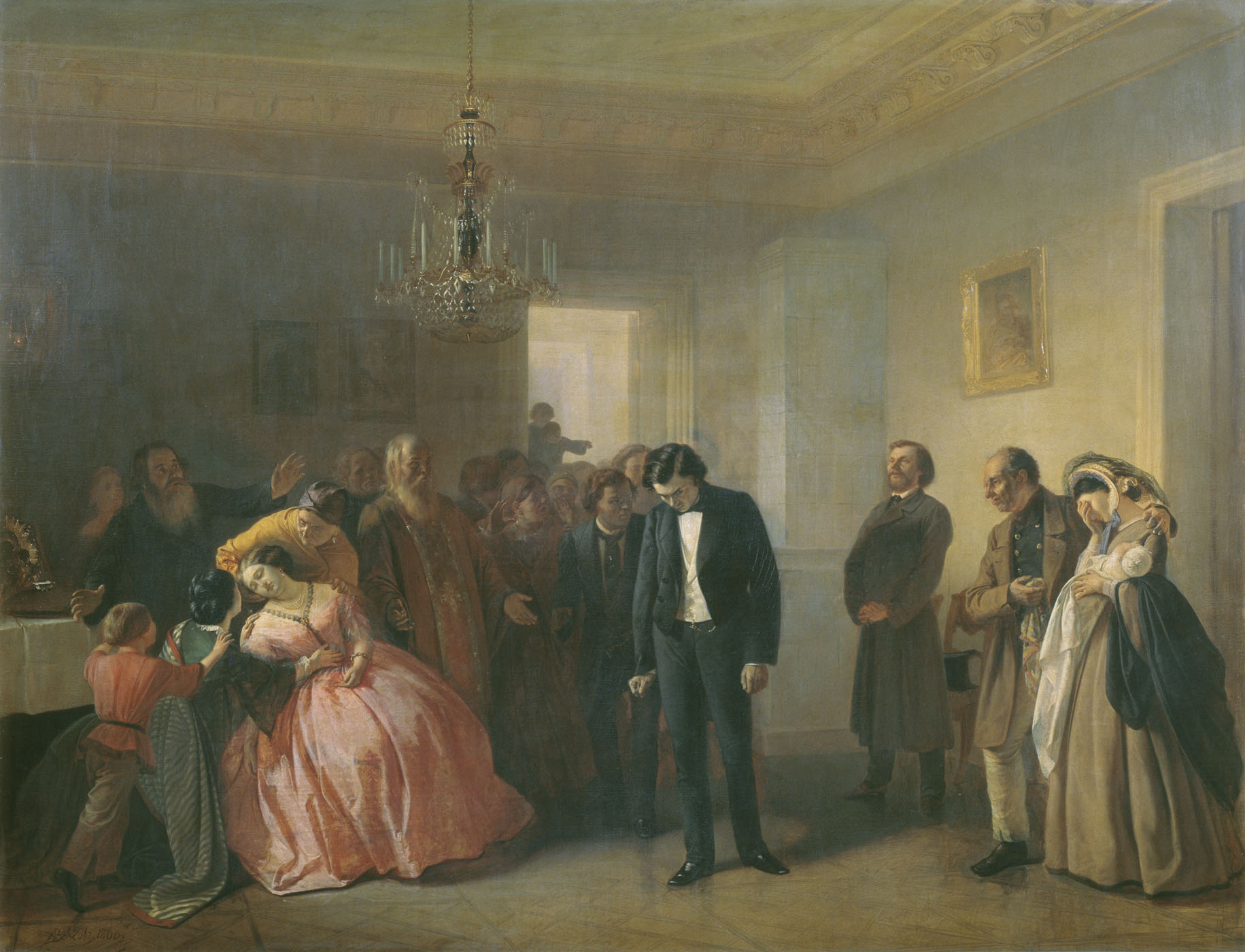 Волков А.М.. Прерванное обручение. 1860