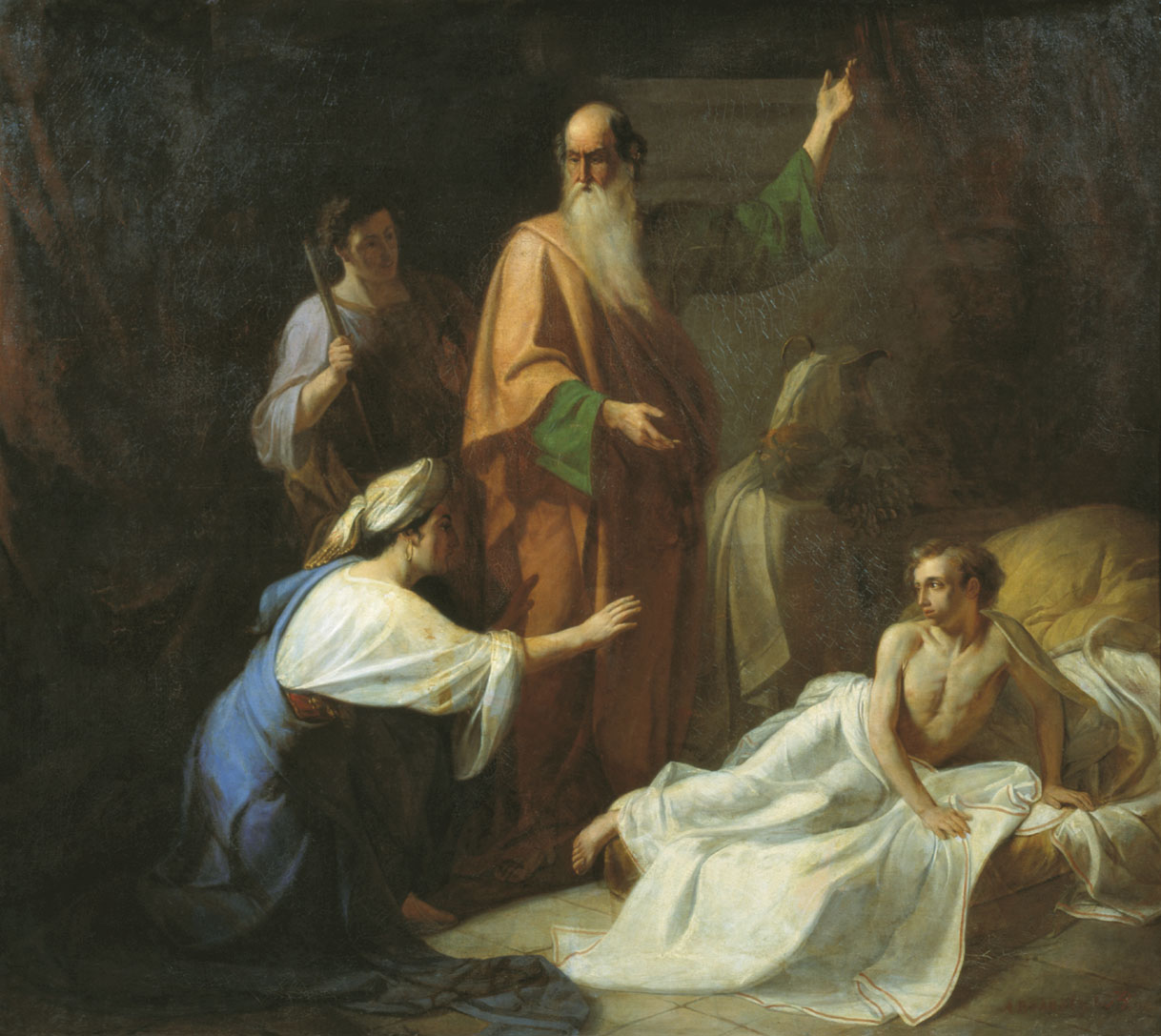 Волков А.М.. Пророк Илья, воскрешающий сына Сарептской вдовицы. 1854