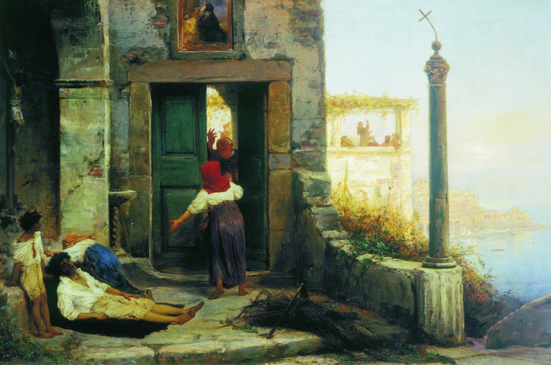 Бронников. Больной у стен католического монастыря. 1874
