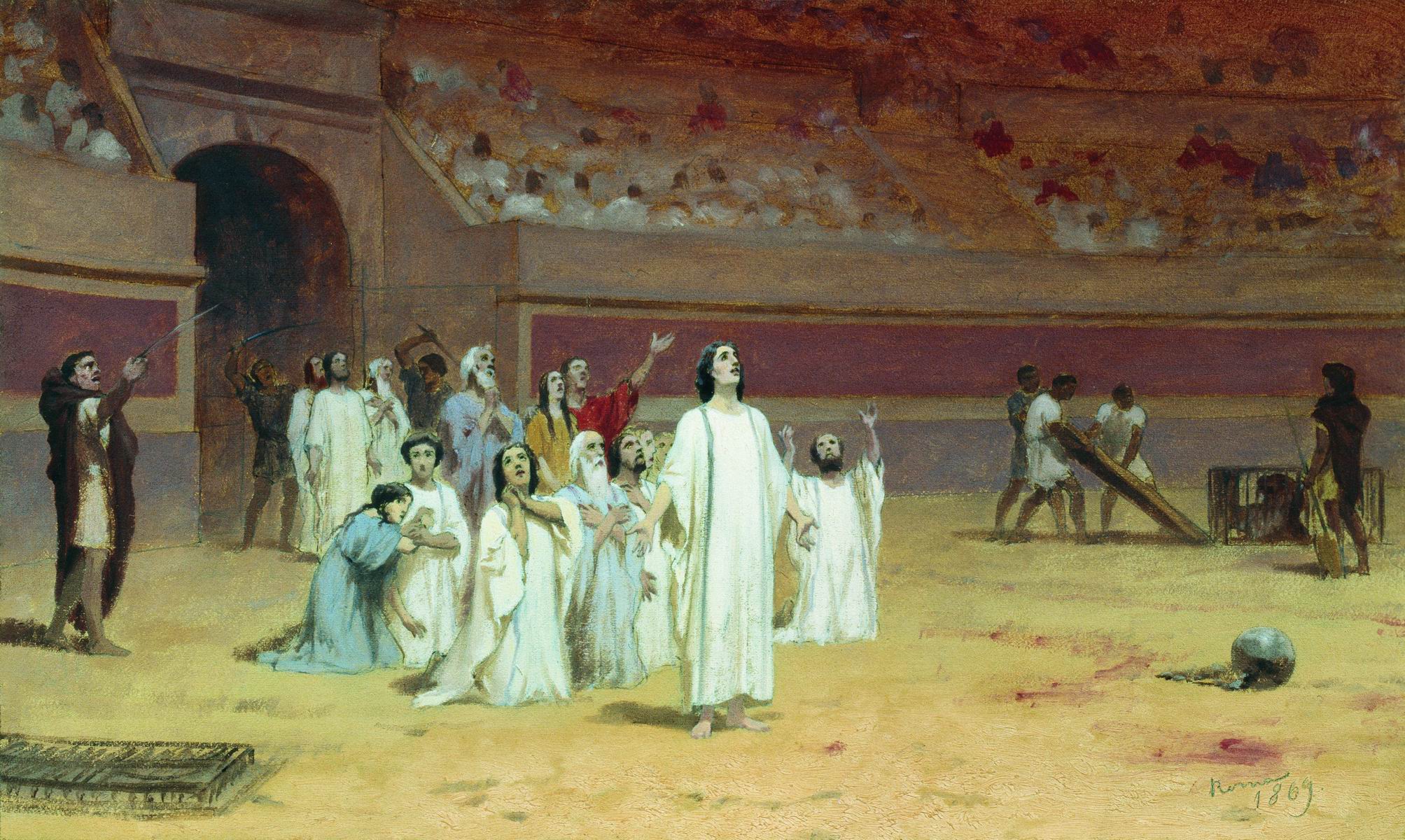 Бронников. Выход на арену цирка. 1869