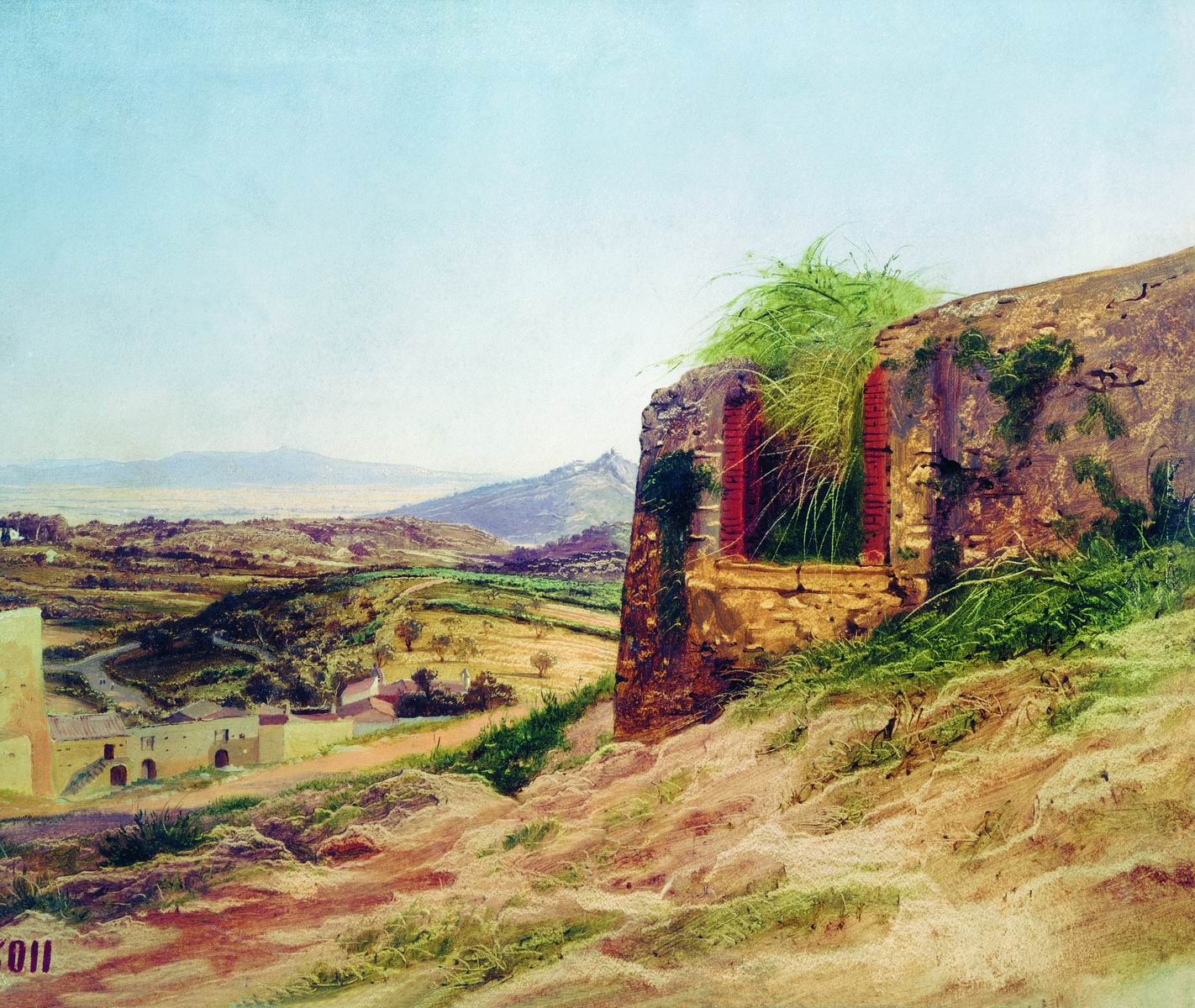 Бронников. Пейзаж с развалинами. 1880-е