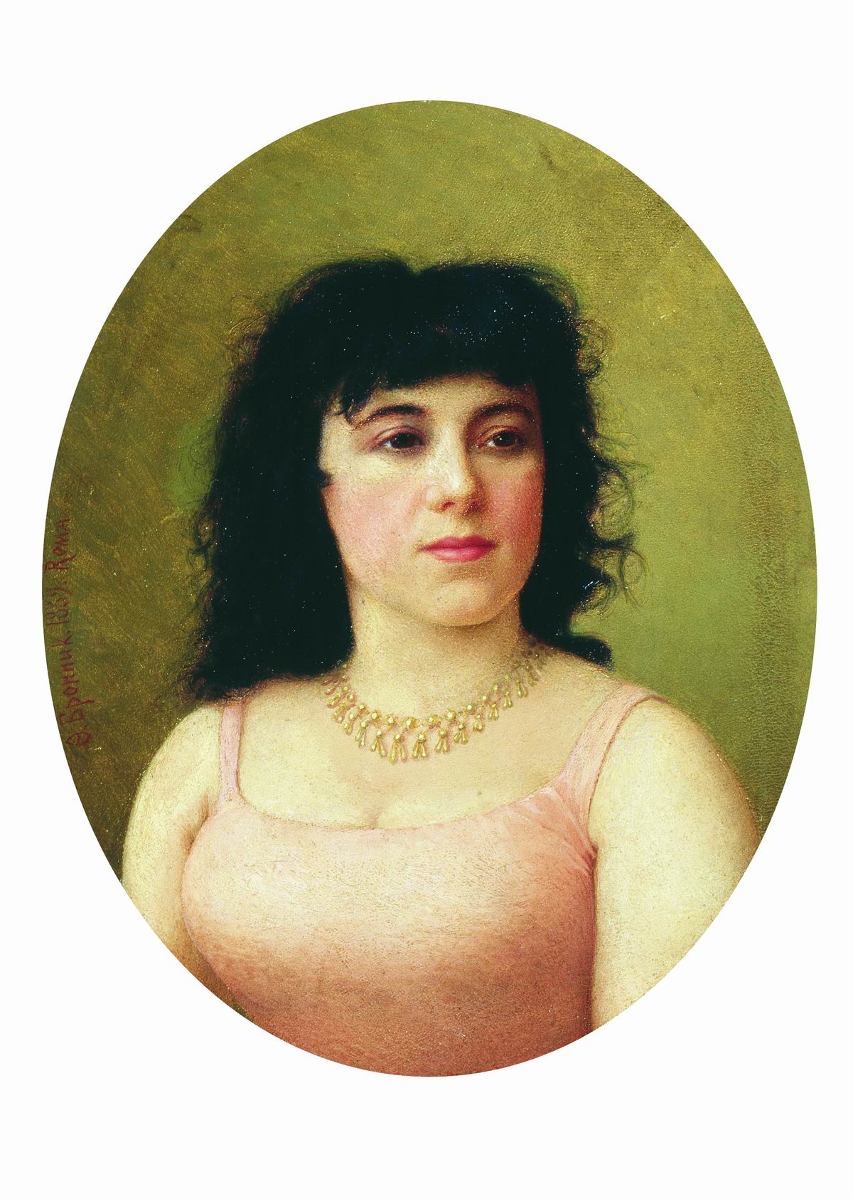 Бронников. Портрет итальянской балерины Вирджинии Цукки. 1889