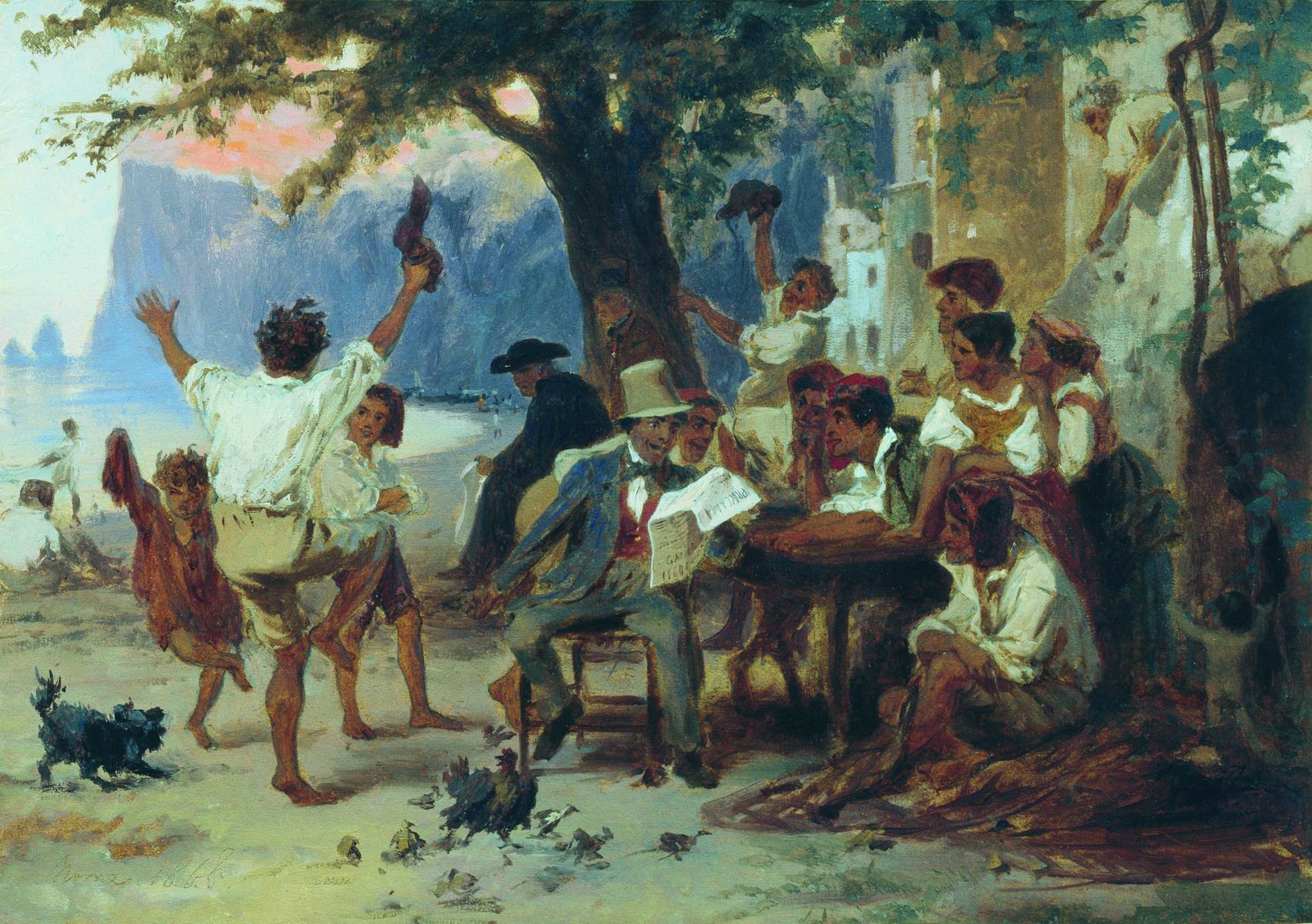Бронников. У придорожной таверны. 1868