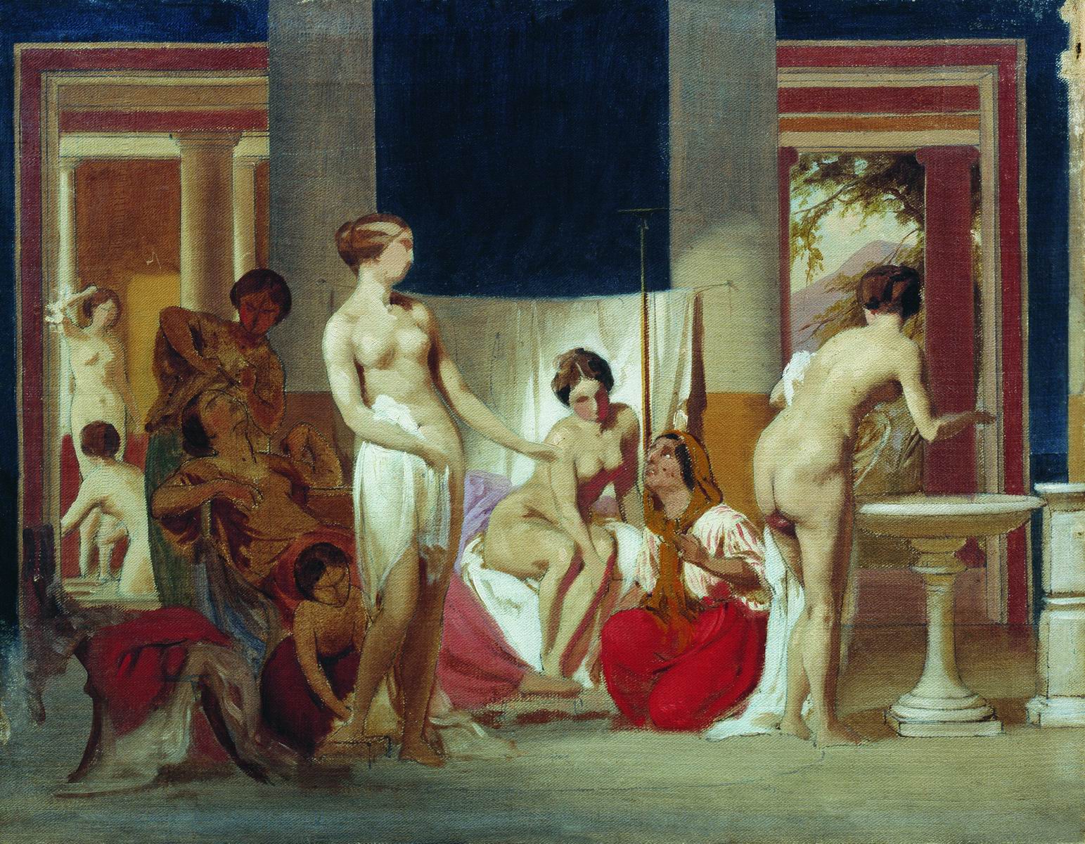 Бронников. Частные бани в Помпее. 1868