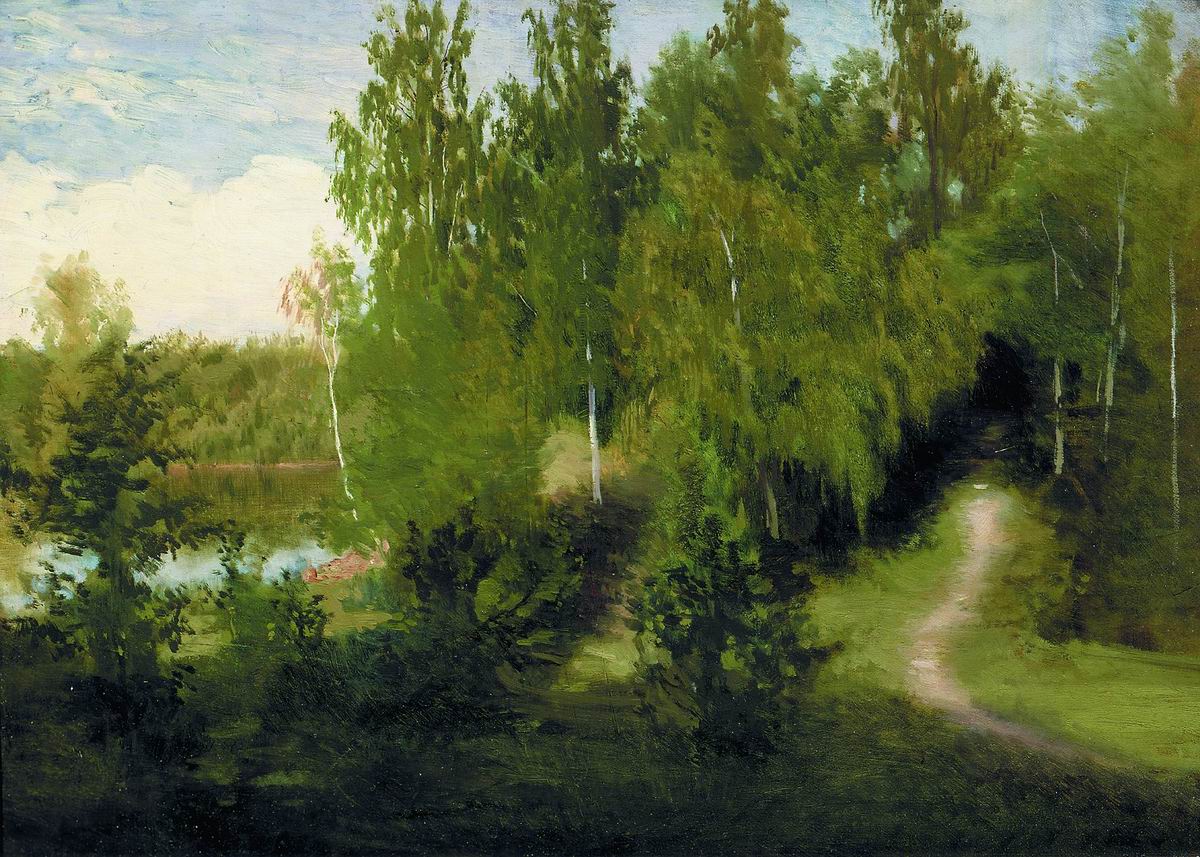 Крамской. Лесная тропинка. Начало 1870-х